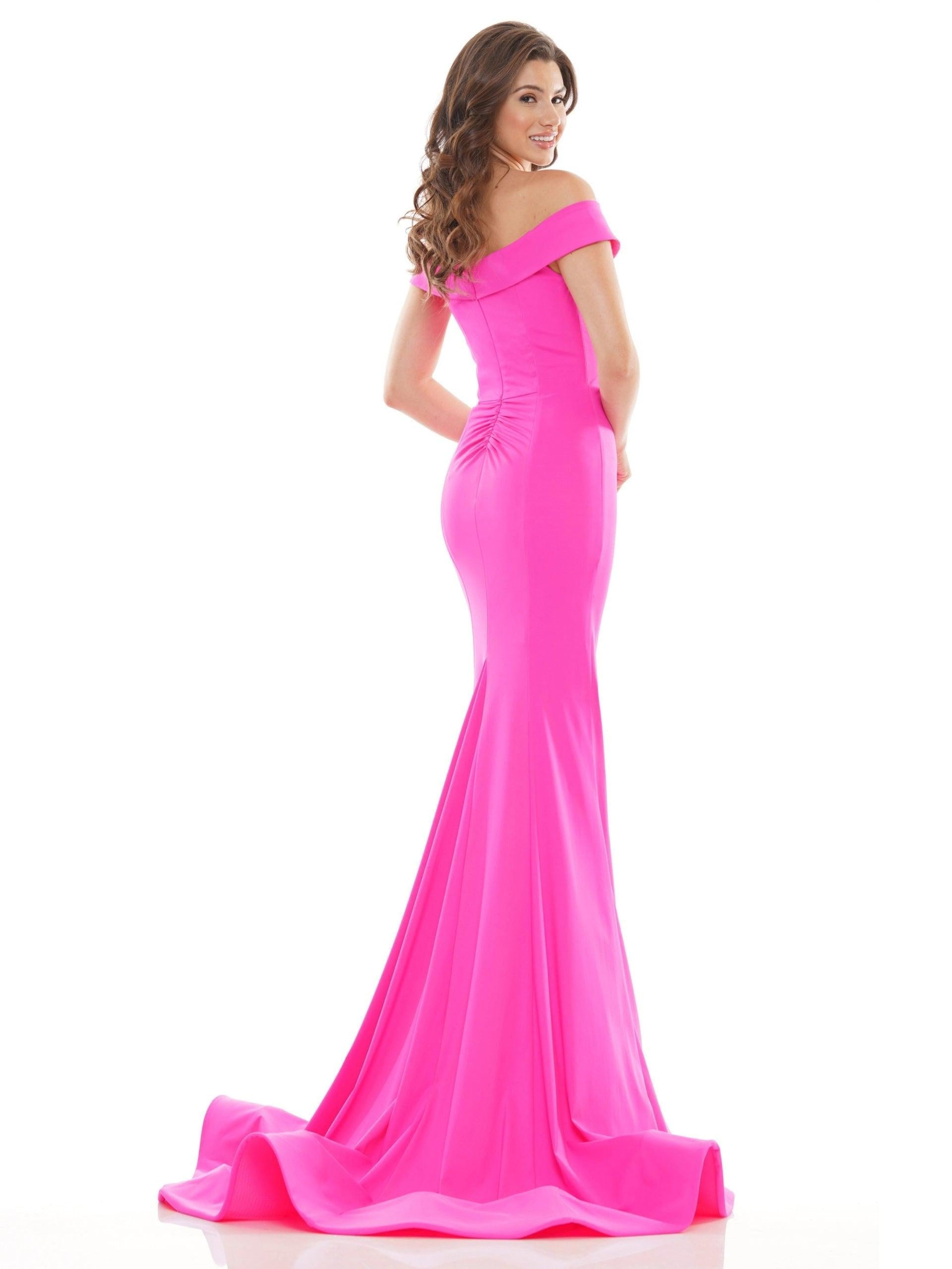 Colors Long Off Shoulder Formal Prom Dress 2709 - The Dress Outlet