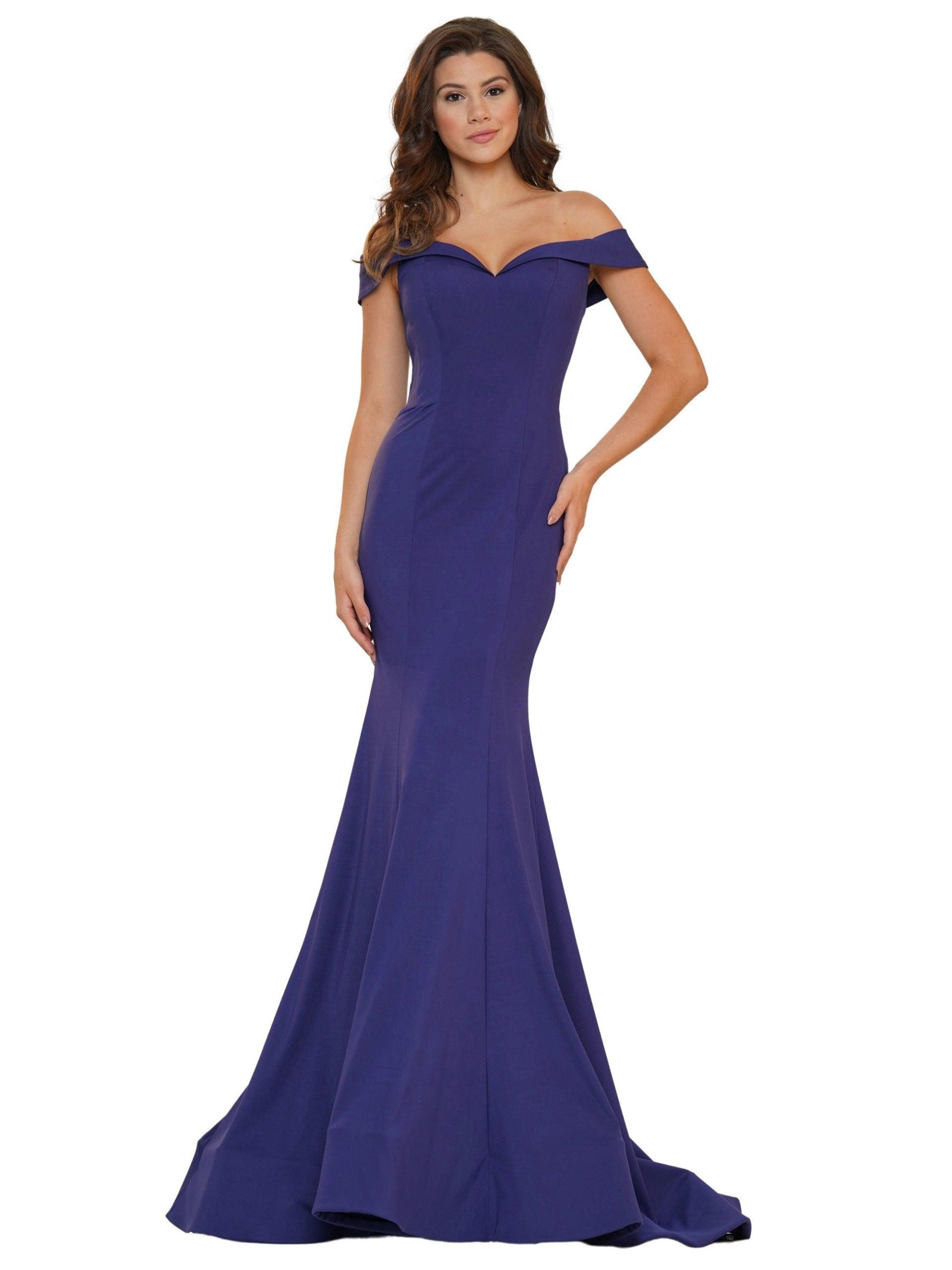 Colors Long Off Shoulder Formal Prom Dress 2709 - The Dress Outlet