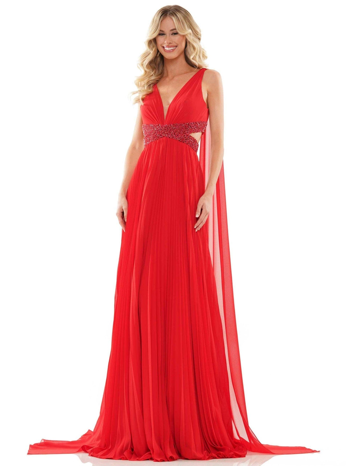 Colors Long Sleeveless Evening Dress 2895 - The Dress Outlet