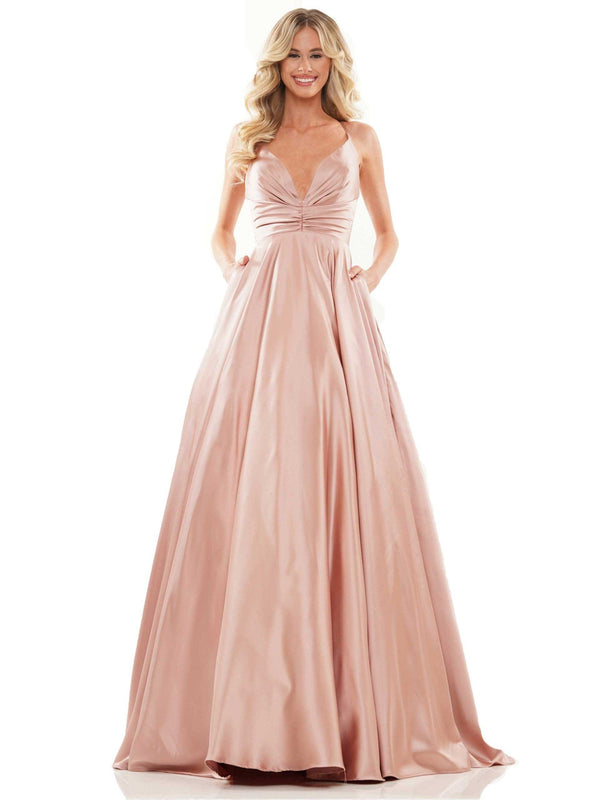 Colors G1089 Colors Long Sleeveless Evening Dress
