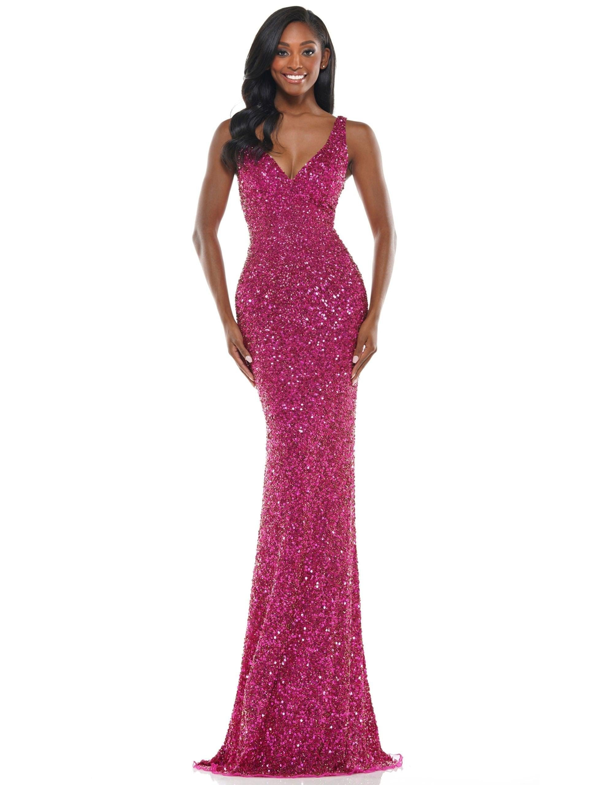 Colors Long Sleeveless Fitted Formal Prom Dress 103 - The Dress Outlet