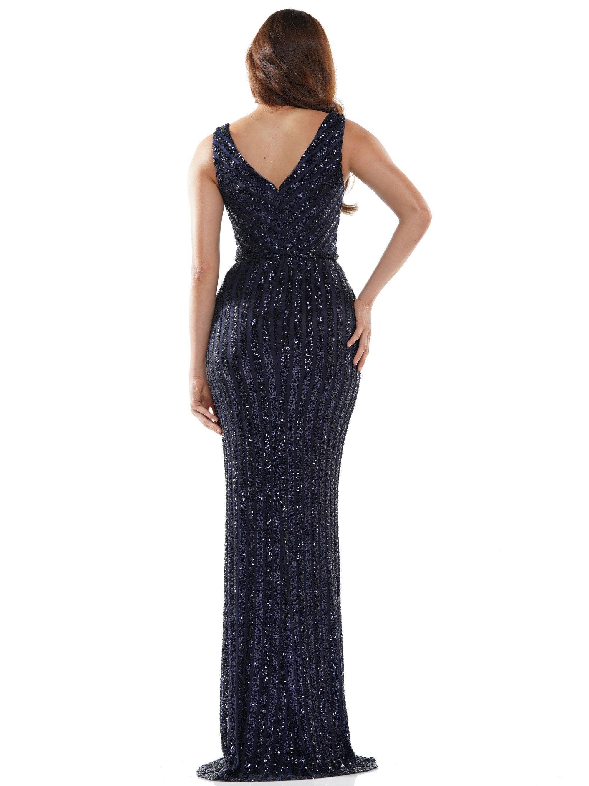 Colors Long Sleeveless Formal Fitted Prom Gown 1042 - The Dress Outlet