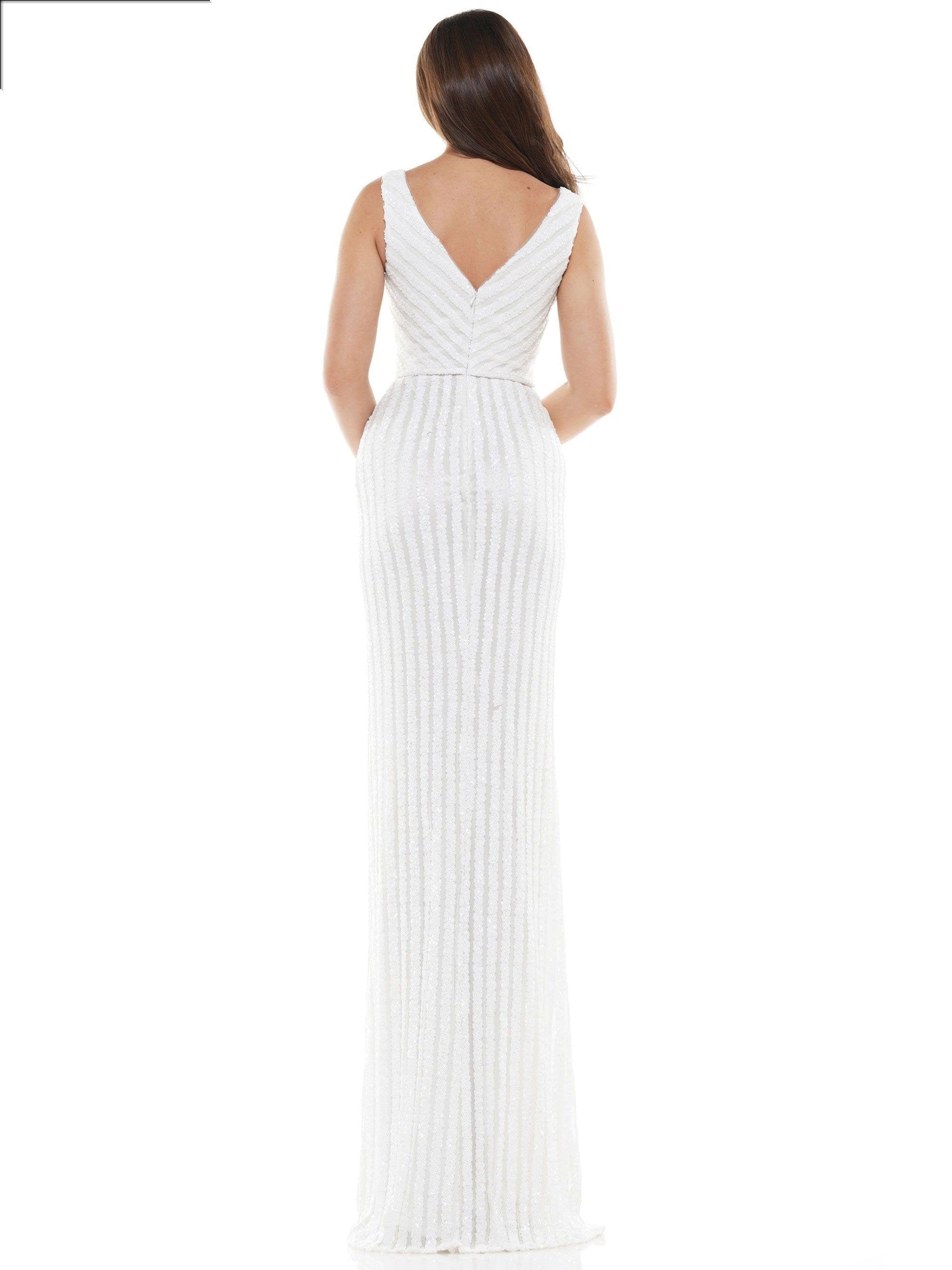 Colors Long Sleeveless Formal Fitted Prom Gown 1042 - The Dress Outlet