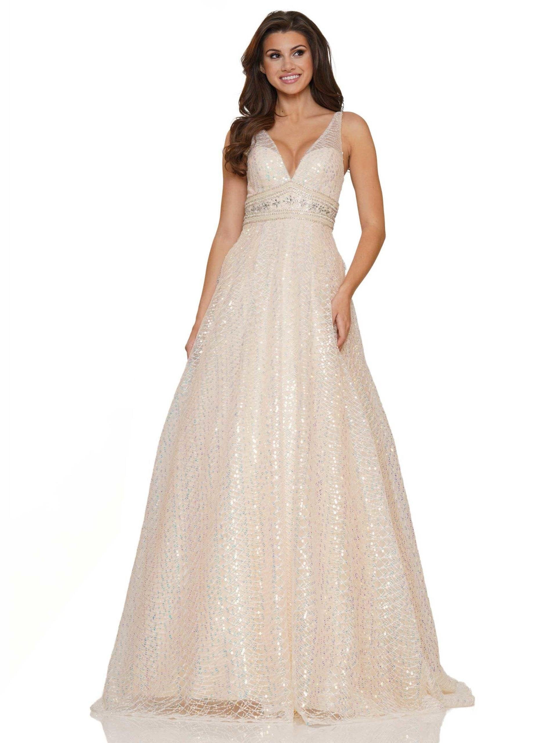 Colors Long Sleeveless Formal Prom Ball Gown 2749 - The Dress Outlet