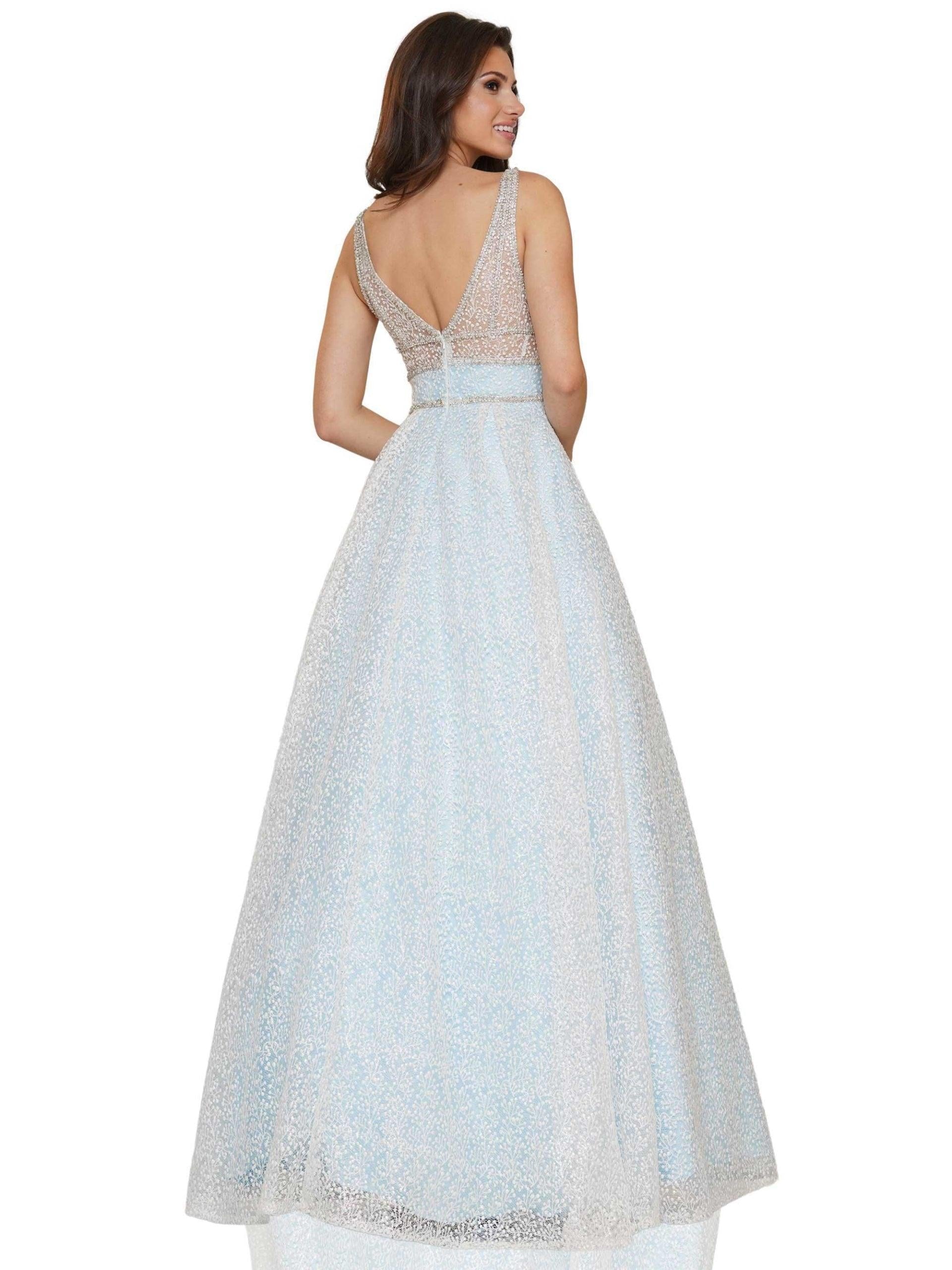 Colors Long Sleeveless Lace Prom Ball Gown 2774 - The Dress Outlet