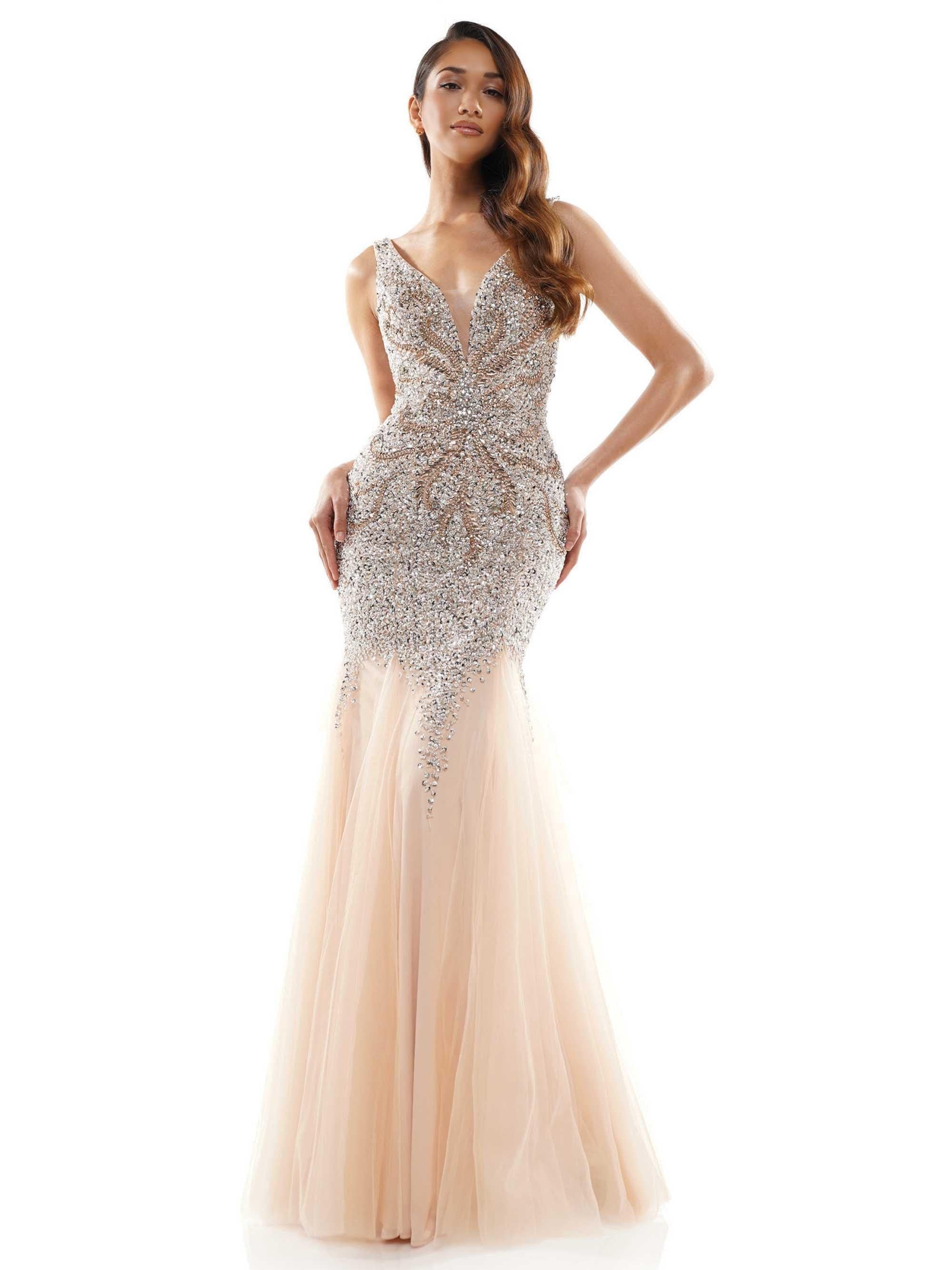 Colors Long Sleeveless Mermaid Prom Gown 697 - The Dress Outlet