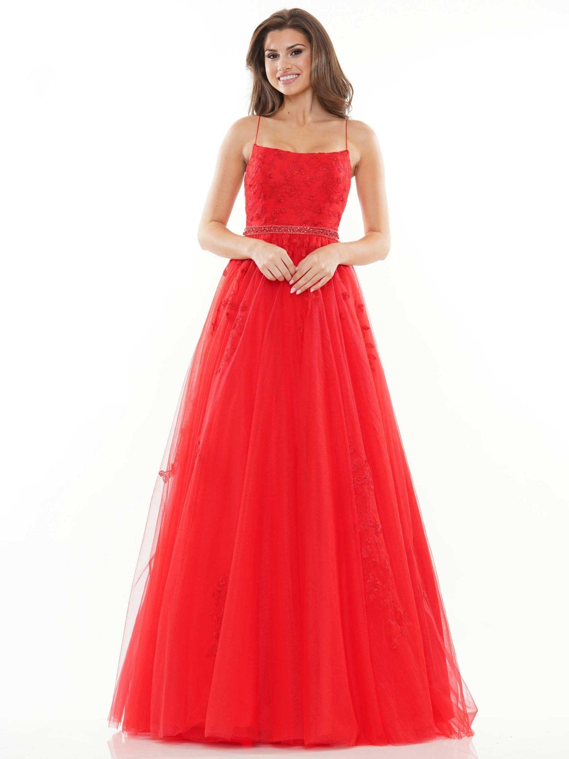 Colors Long Spaghetti Strap Formal Prom Dress 2532 - The Dress Outlet
