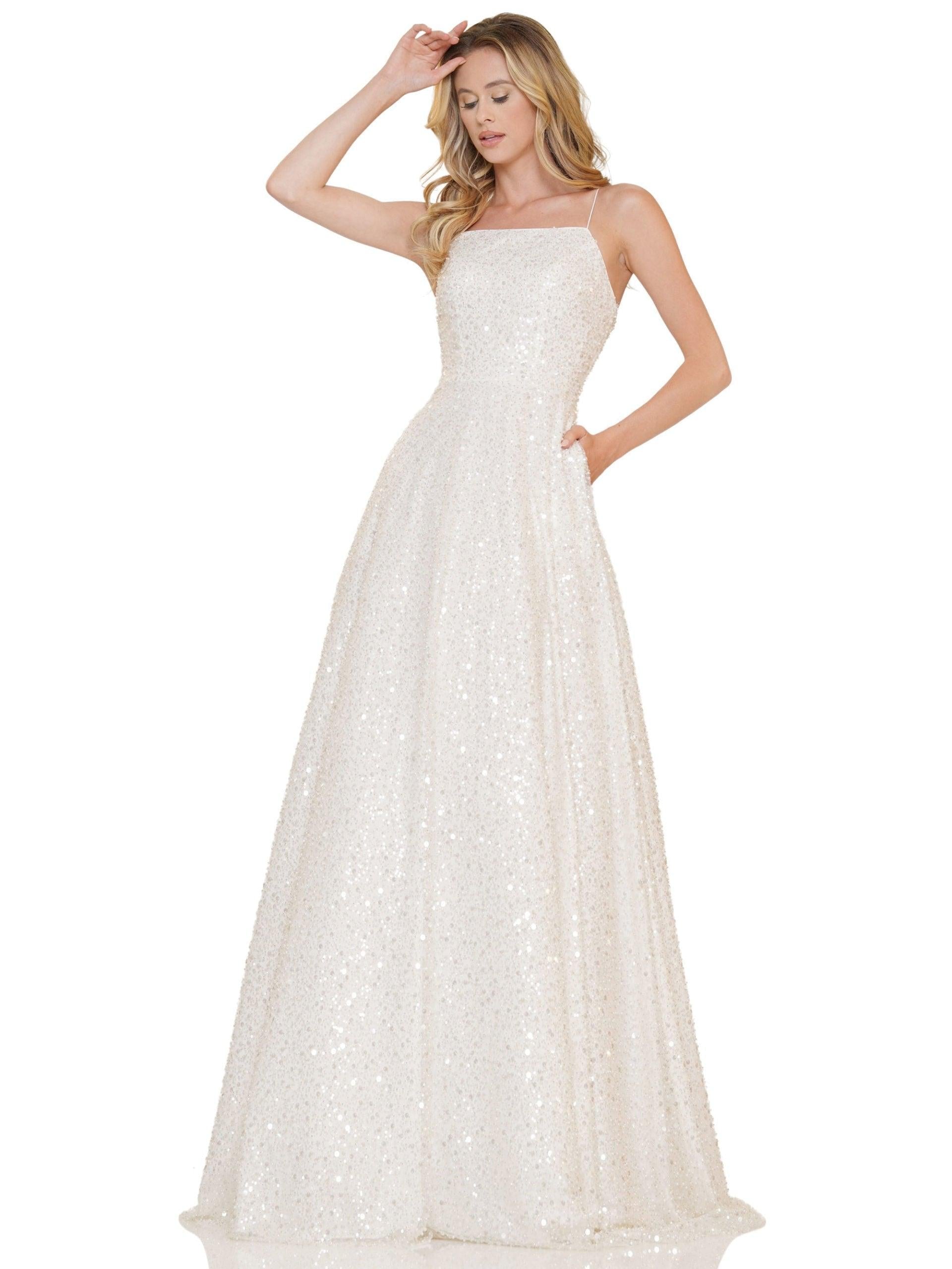 Colors Long Spaghetti Strap Prom Ball Gown 2665 - The Dress Outlet