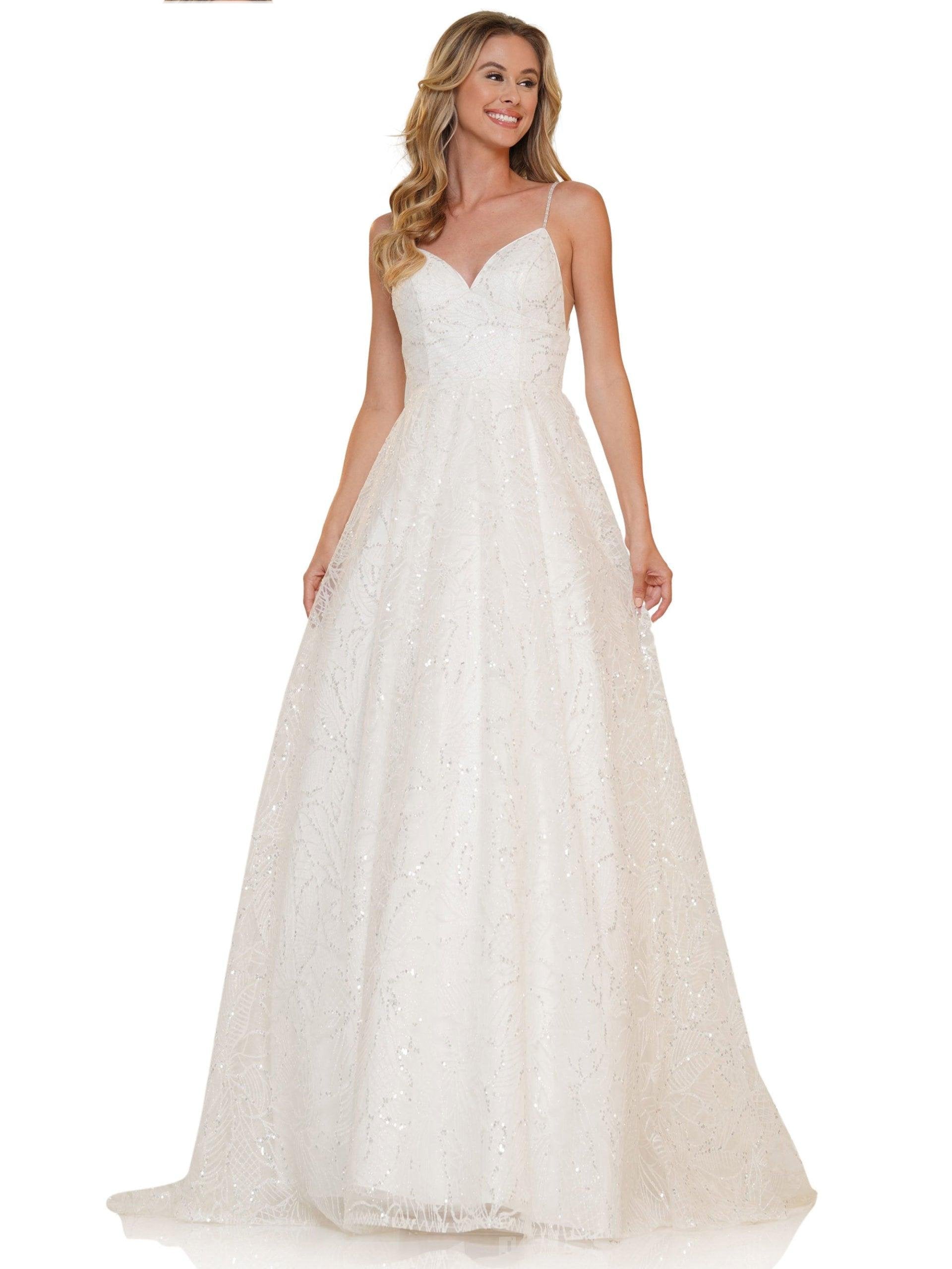 Colors Long Spaghetti Strap Prom Ball Gown 2687 - The Dress Outlet