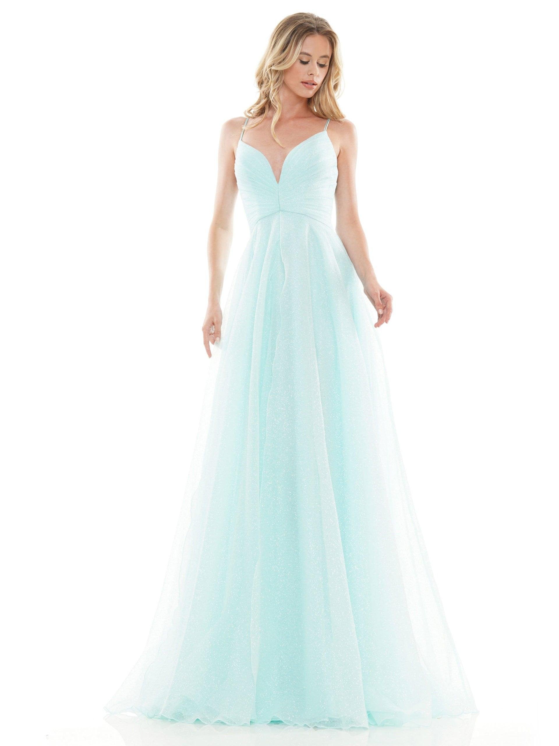 Colors Long Spaghetti Strap Prom Formal Dress 2680 - The Dress Outlet