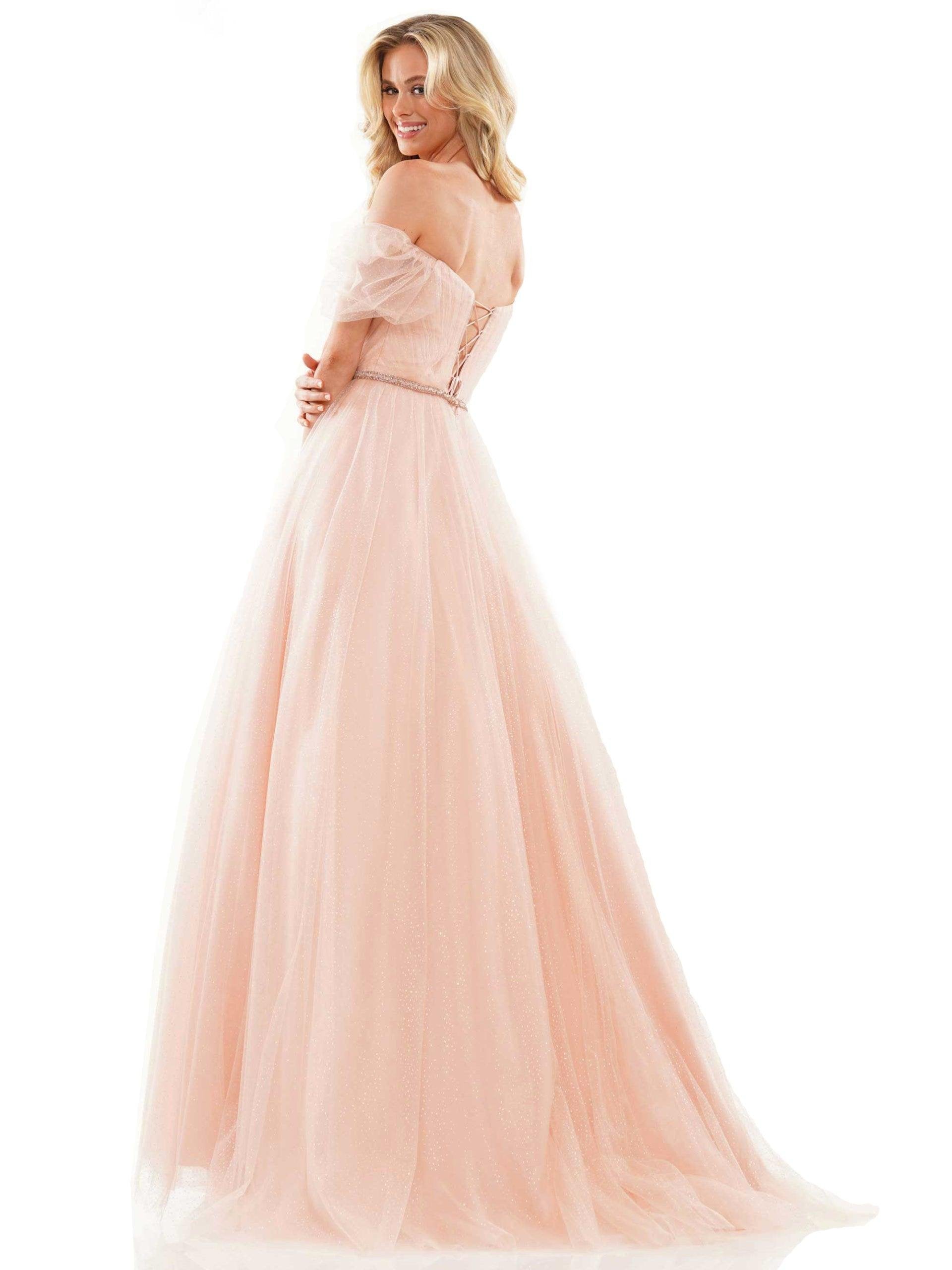Colors Off Shoulder Long Prom Dress 2912 - The Dress Outlet