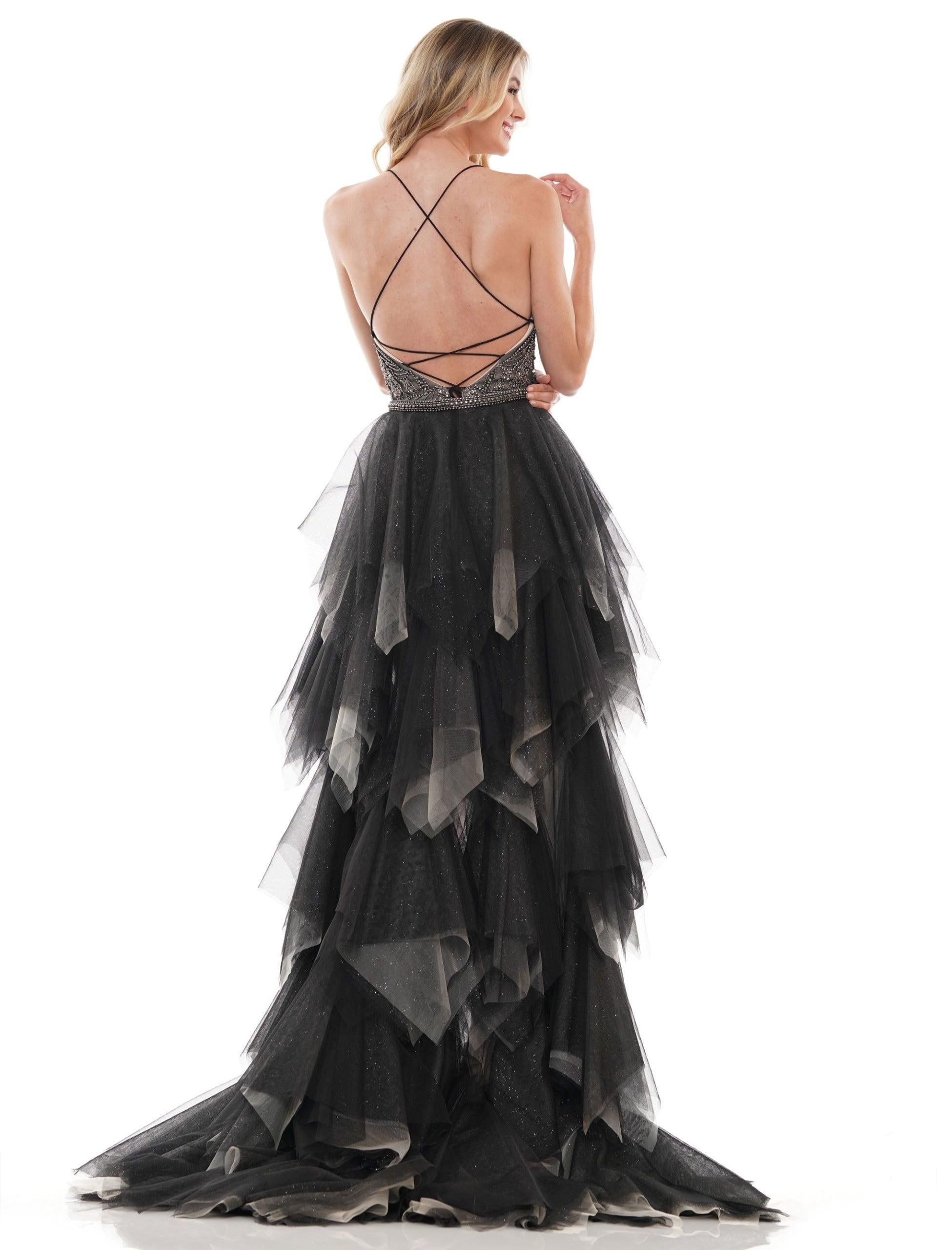 Colors Prom Formal Beaded Romper Skirt Overlay  2701 - The Dress Outlet