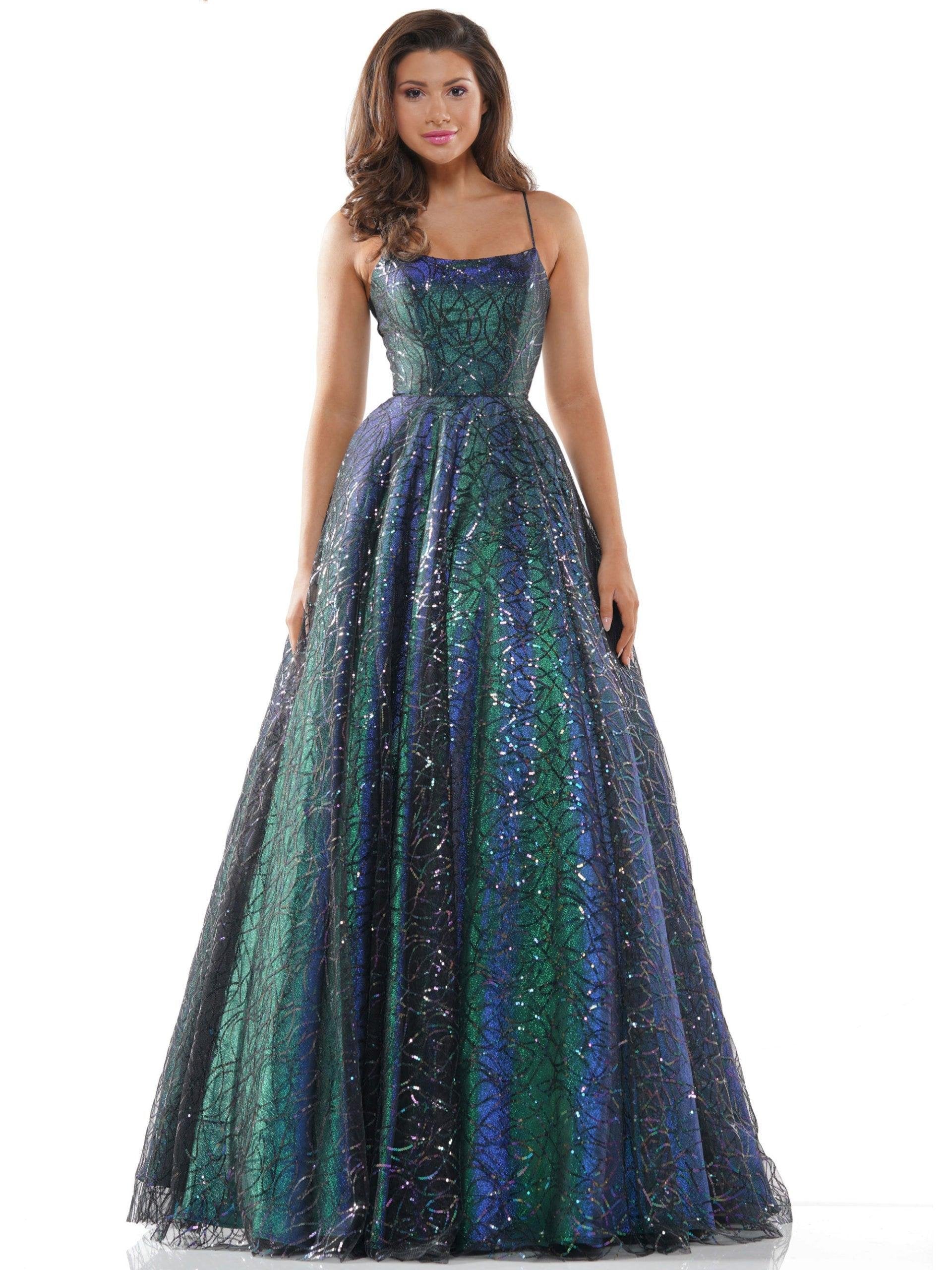Colors Prom Long Formal Glitter Ball Gown 2437 - The Dress Outlet