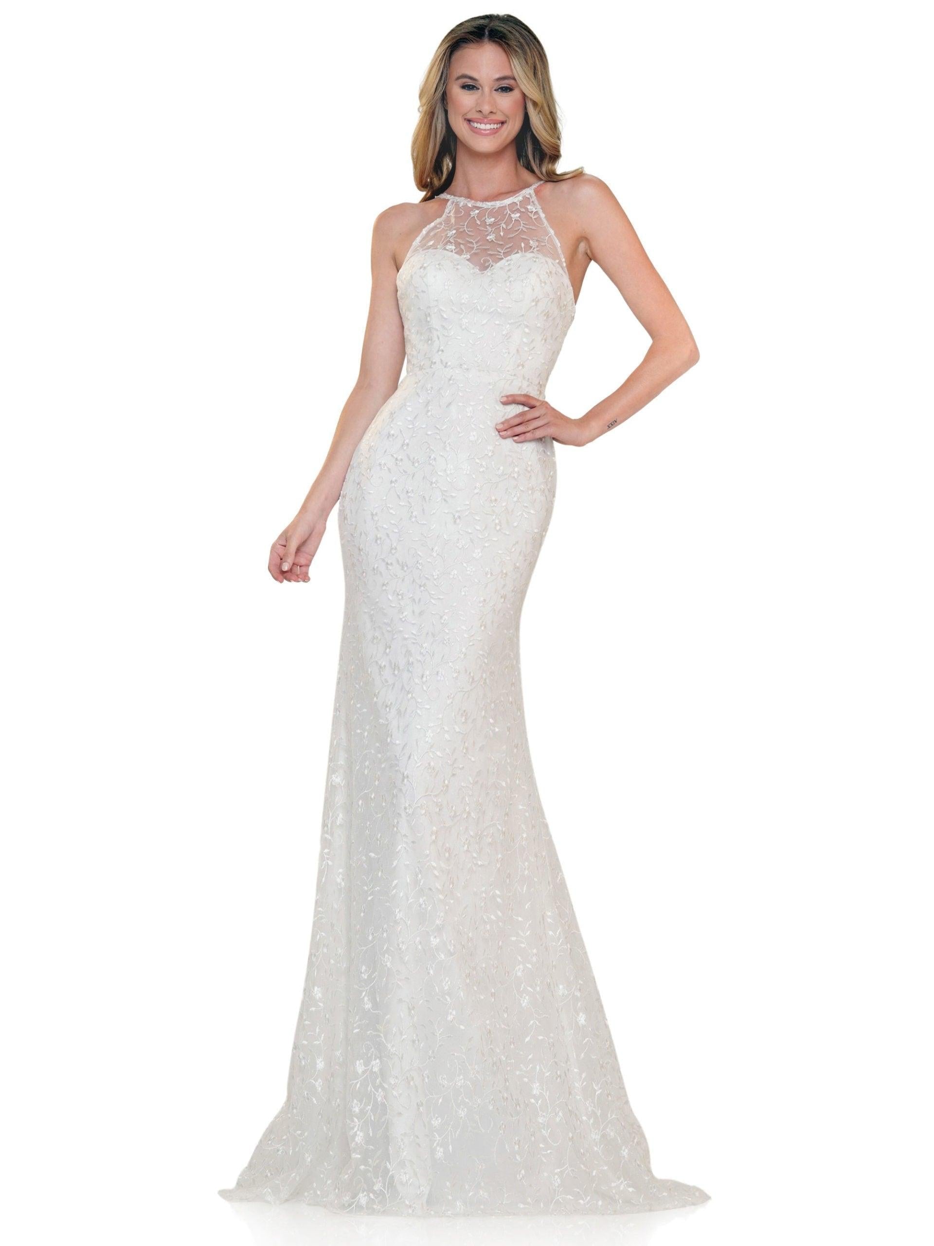 Colors Prom Long Formal Halter Dress 2698 - The Dress Outlet