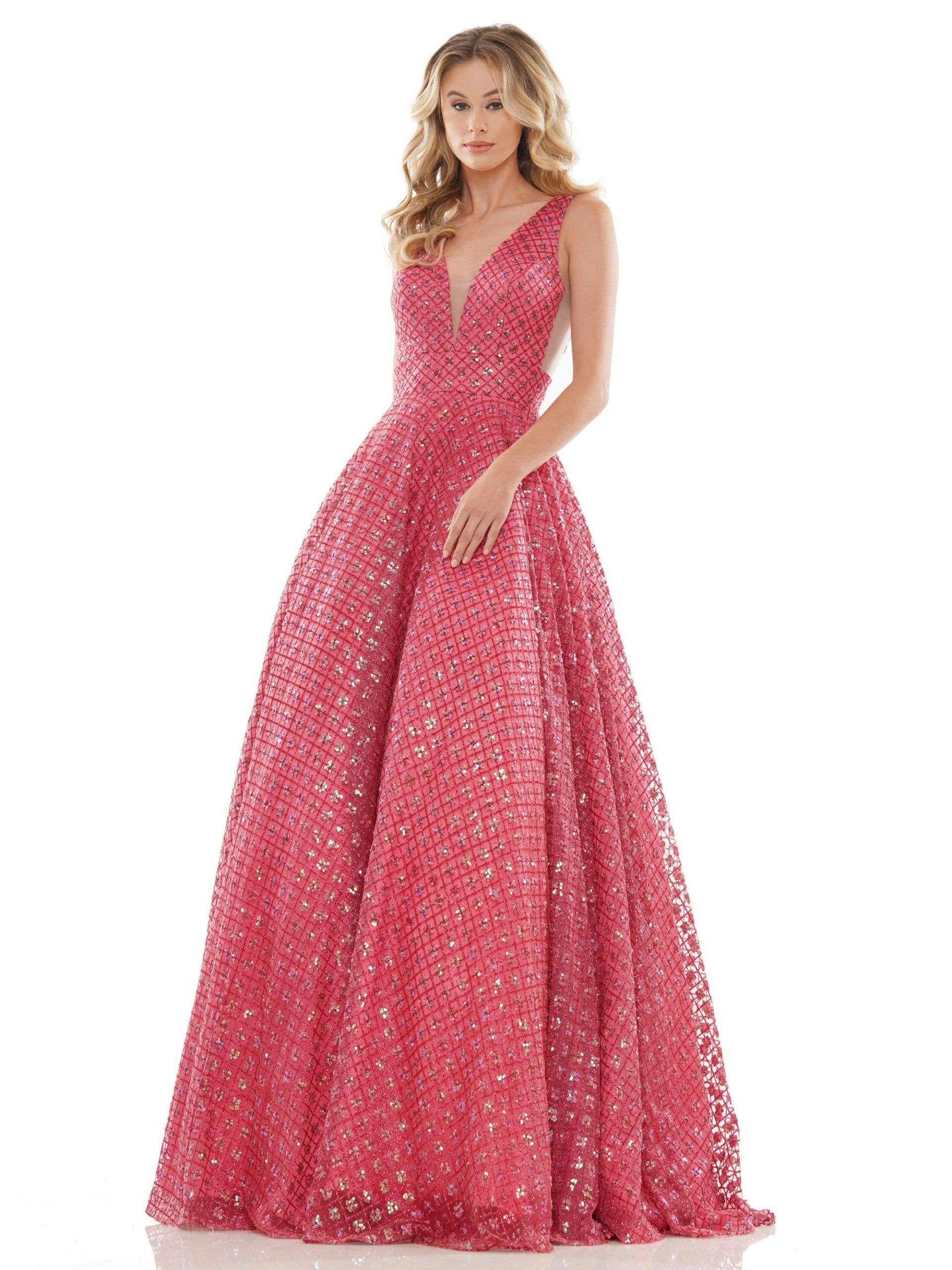 Colors Prom Long Glitter Ball Gown 2170 - The Dress Outlet