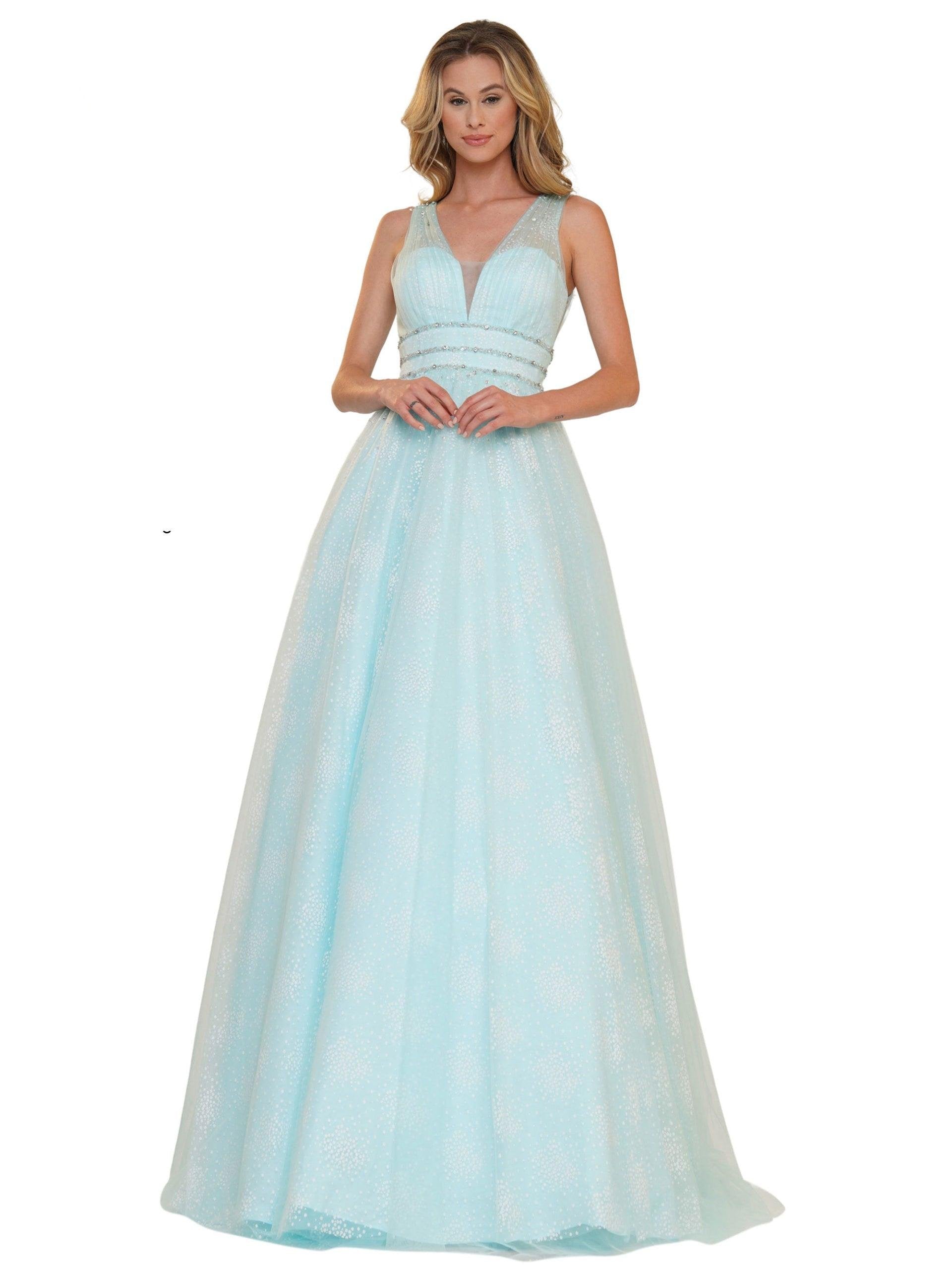 Colors Prom Long Sleeveless Beaded Ball Gown 2736 - The Dress Outlet