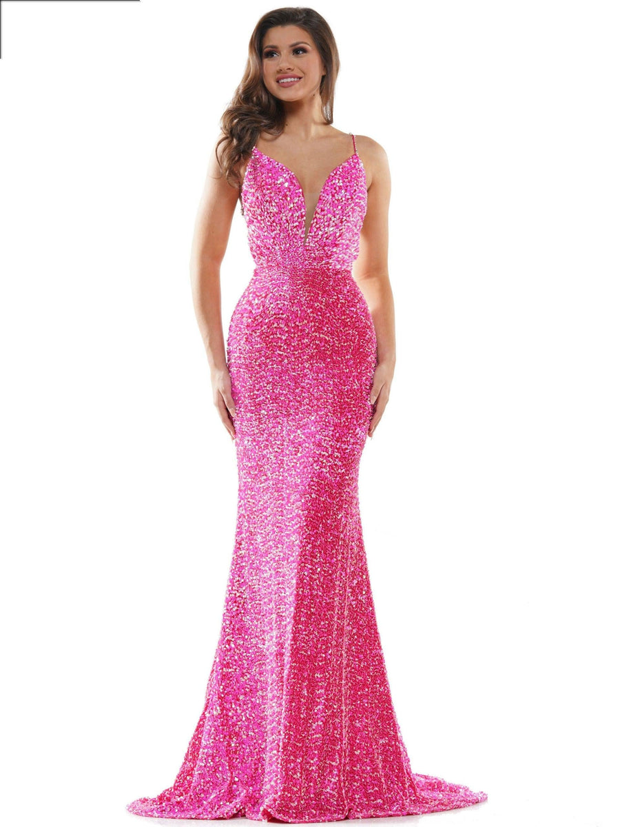 Colors Prom Long Spaghetti Strap Formal Dress 2459 - The Dress Outlet