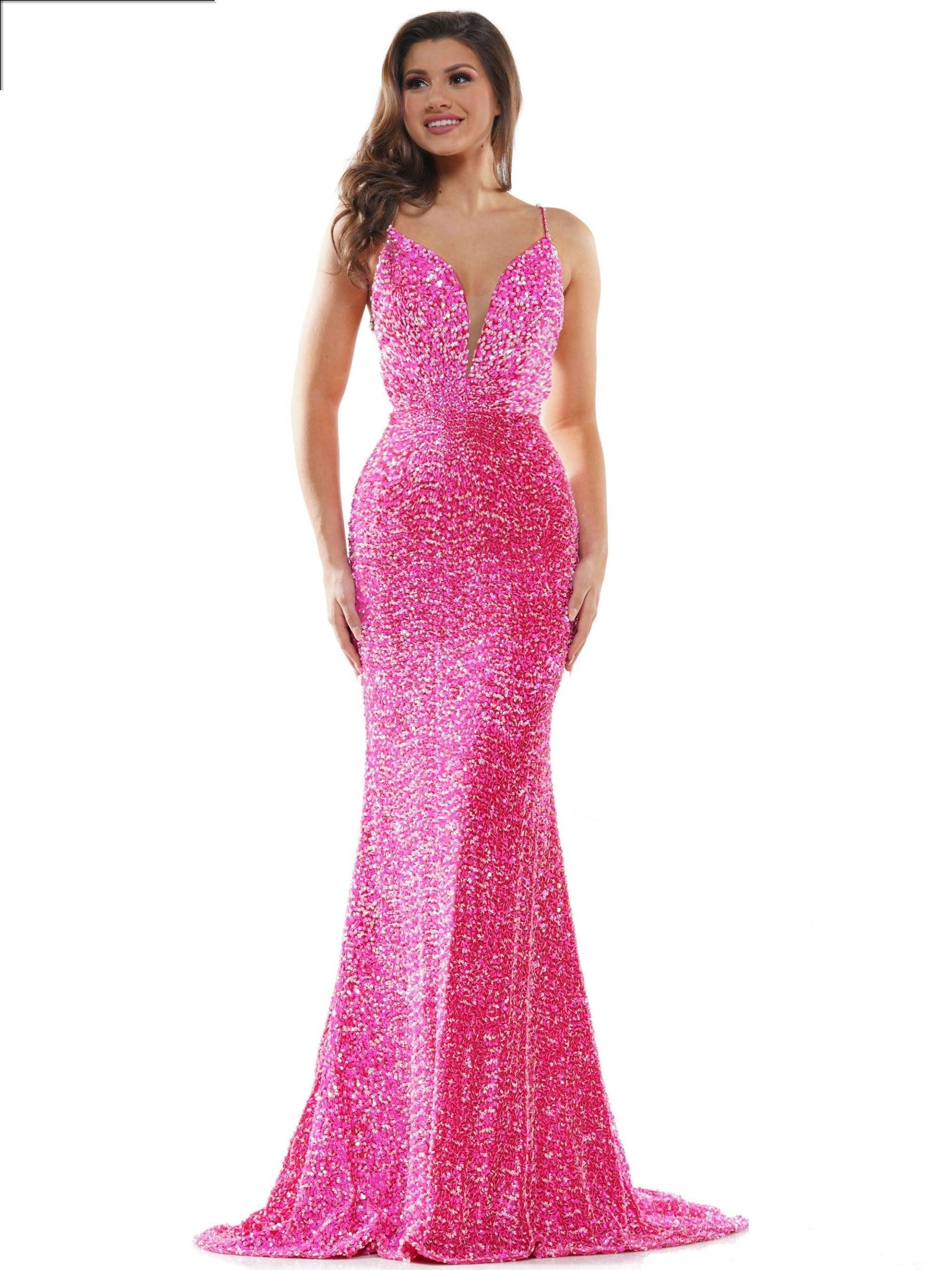 Colors Prom Long Spaghetti Strap Formal Dress 2459 - The Dress Outlet