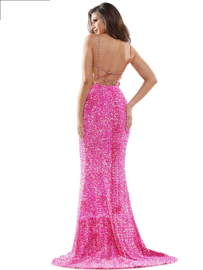 Colors Prom Long Spaghetti Strap Formal Dress 2459 - The Dress Outlet