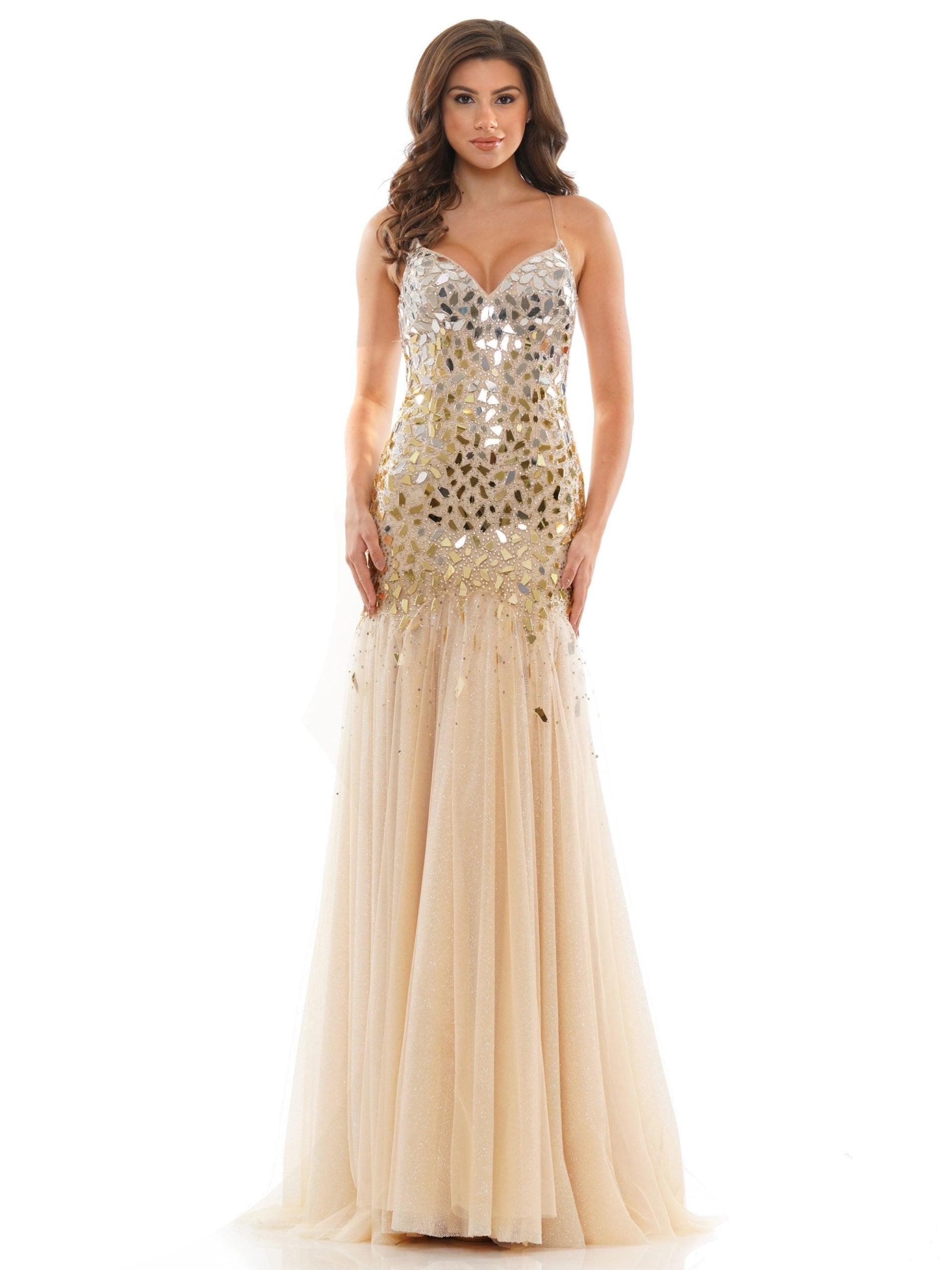 Colors Prom Long Spaghetti Strap Formal Dress 2768 - The Dress Outlet