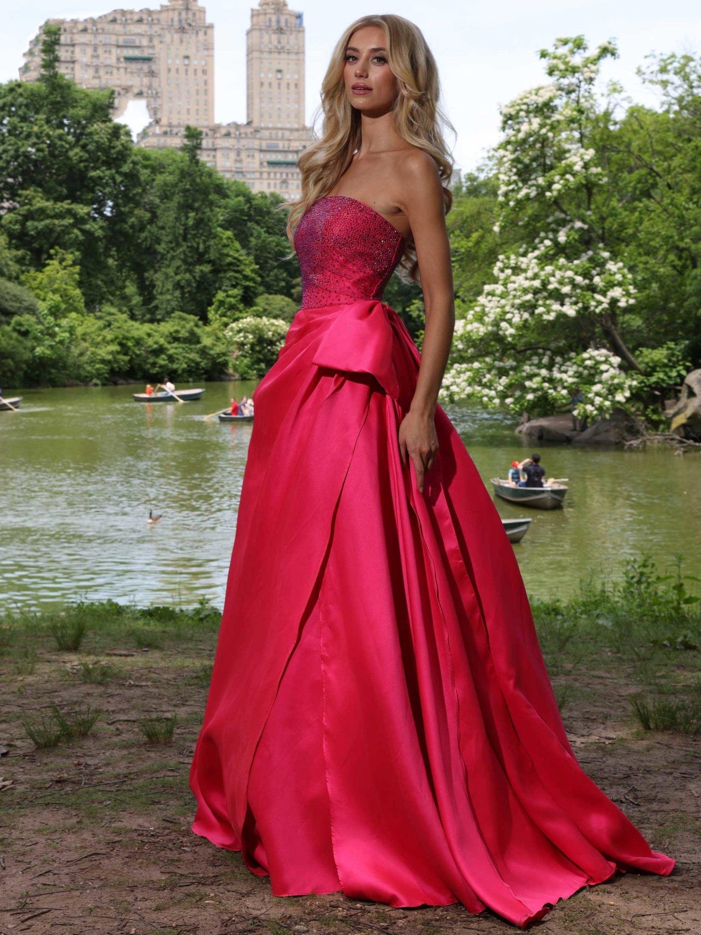 Colors Prom Long Strapless Evening Dress 2971 - The Dress Outlet