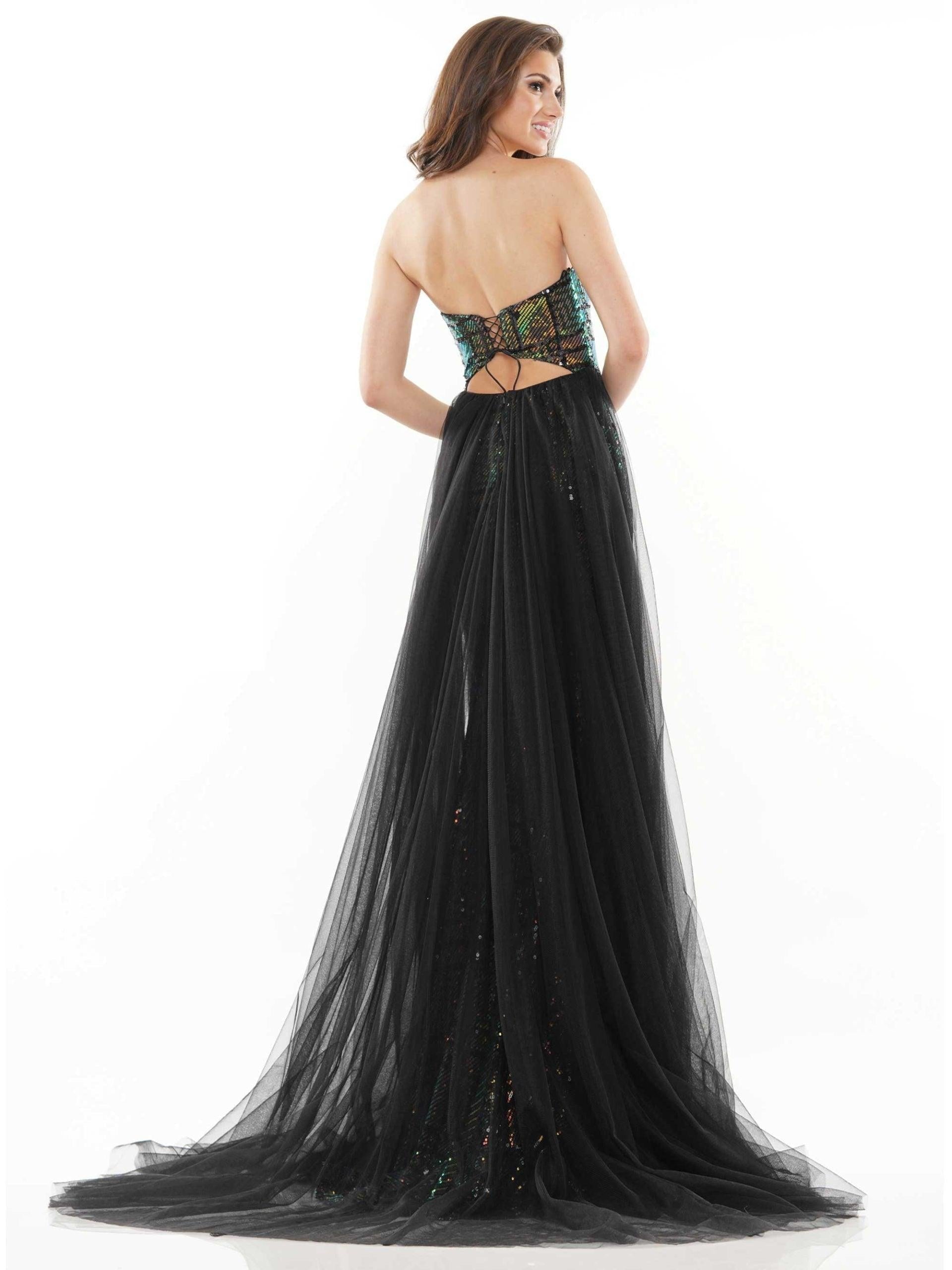 Colors Prom Long Strapless Formal Dress 1077 - The Dress Outlet