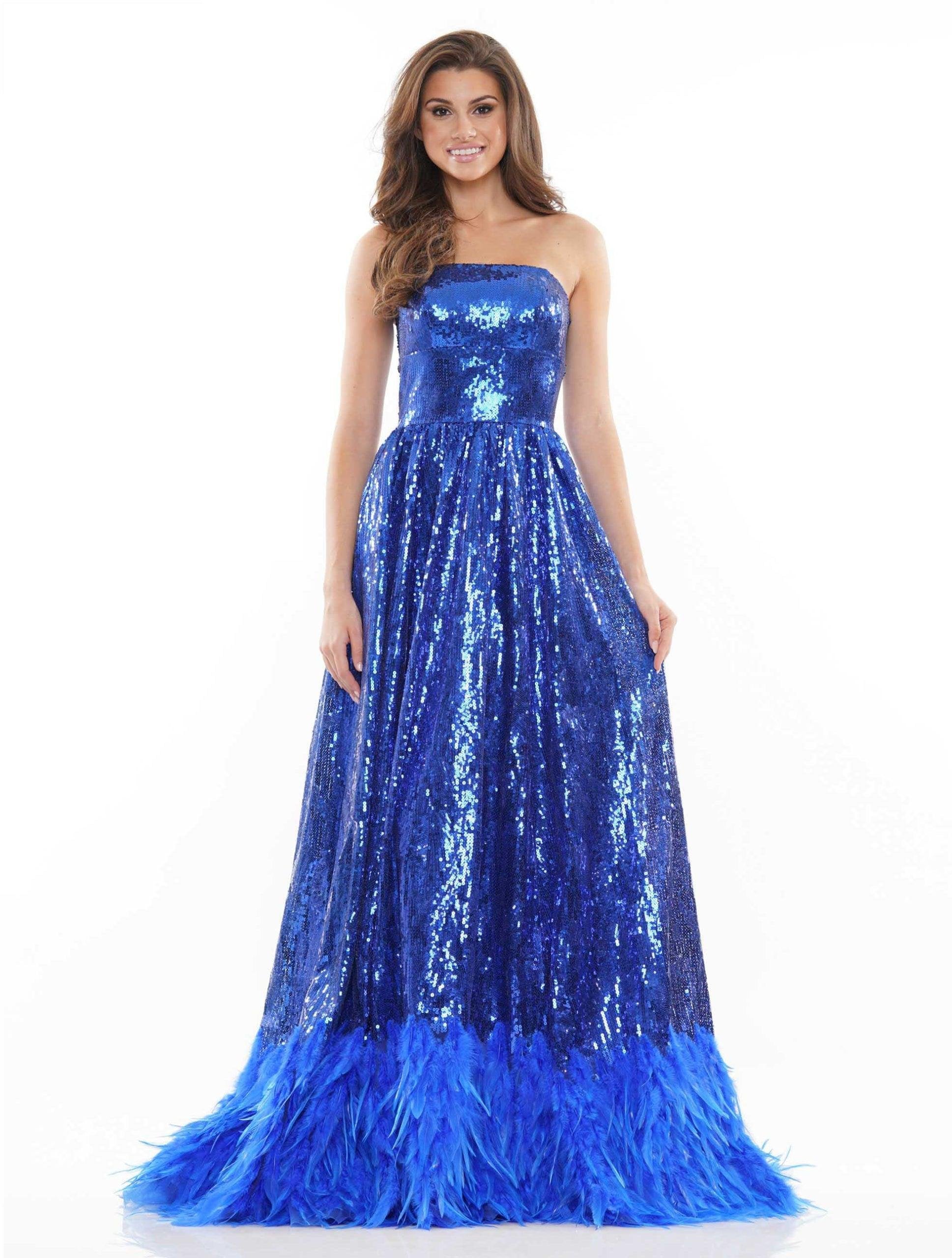 Colors Prom Long Strapless Formal Dress 2775 - The Dress Outlet