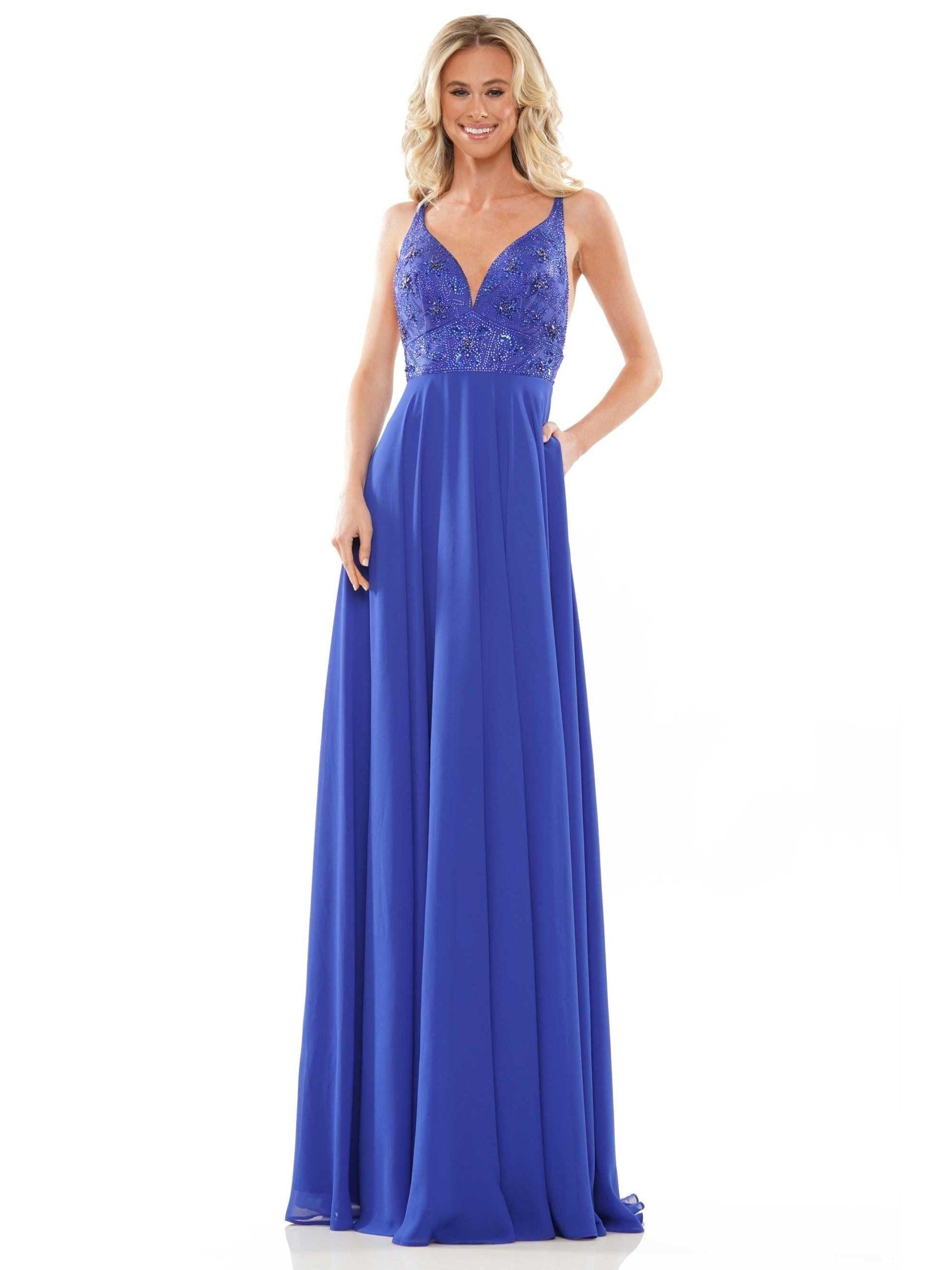 Colors Sleeveless Long Prom Dress 3000 - The Dress Outlet