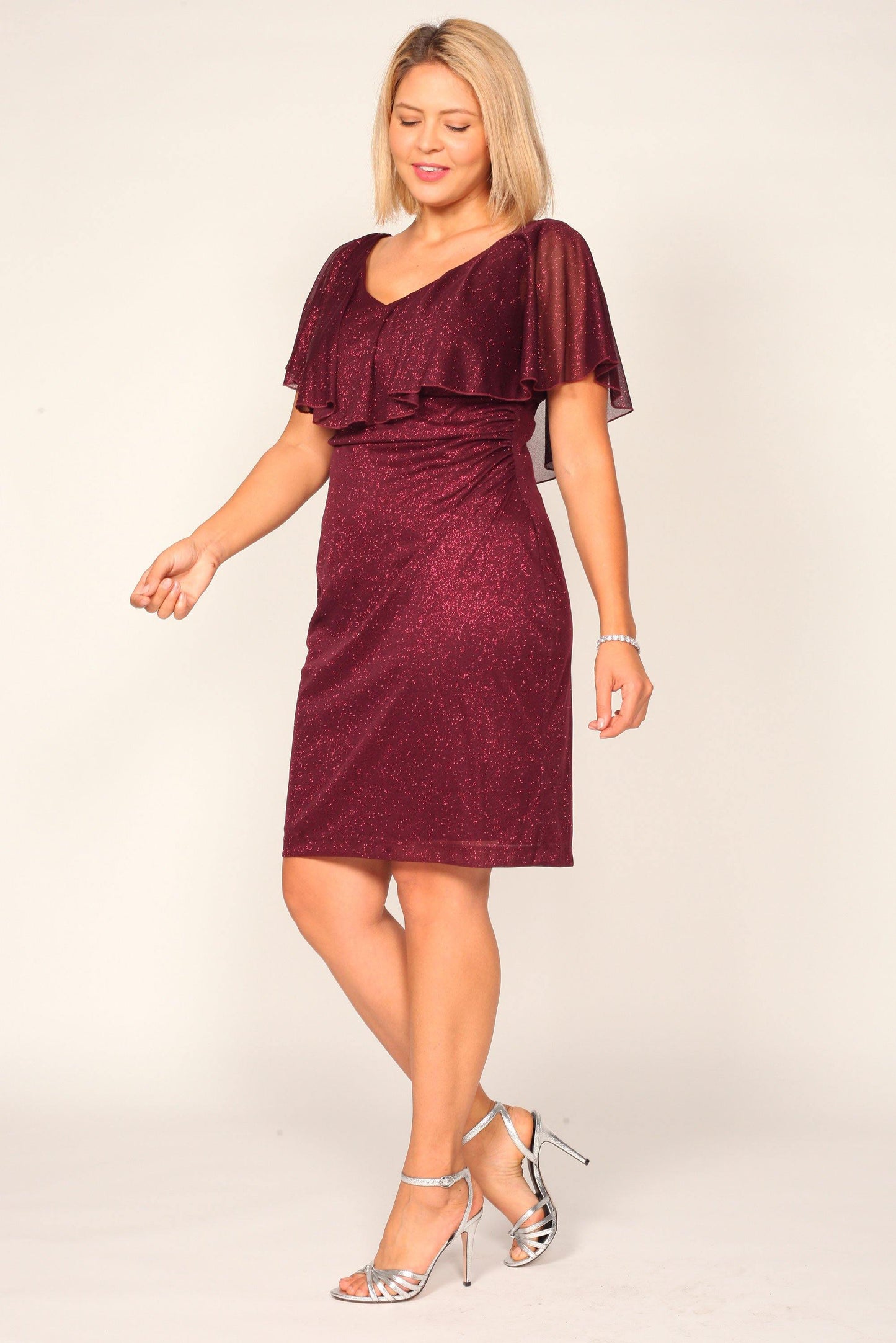 Connected Apparel Formal Short Cocktail Dress - The Dress Outlet