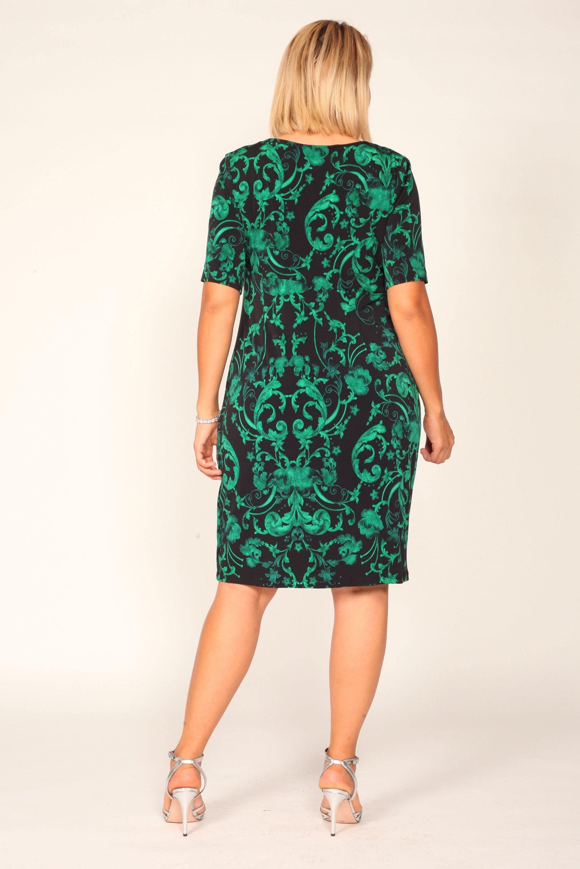 Emerald Green Connected Apparel Short Dress Cocktail
