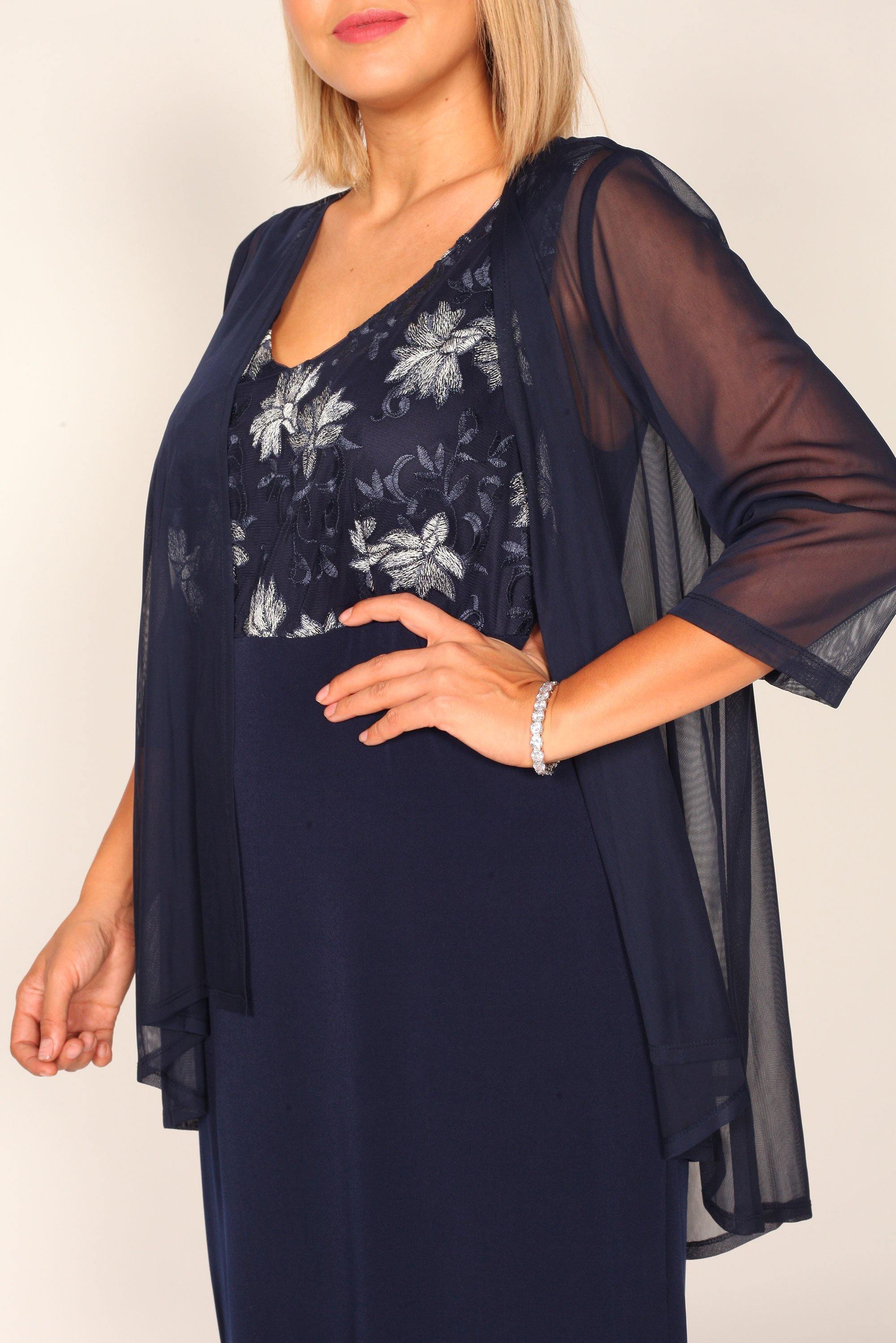 Navy Connected Apparel Short Mother of the Bride Dress Mother of