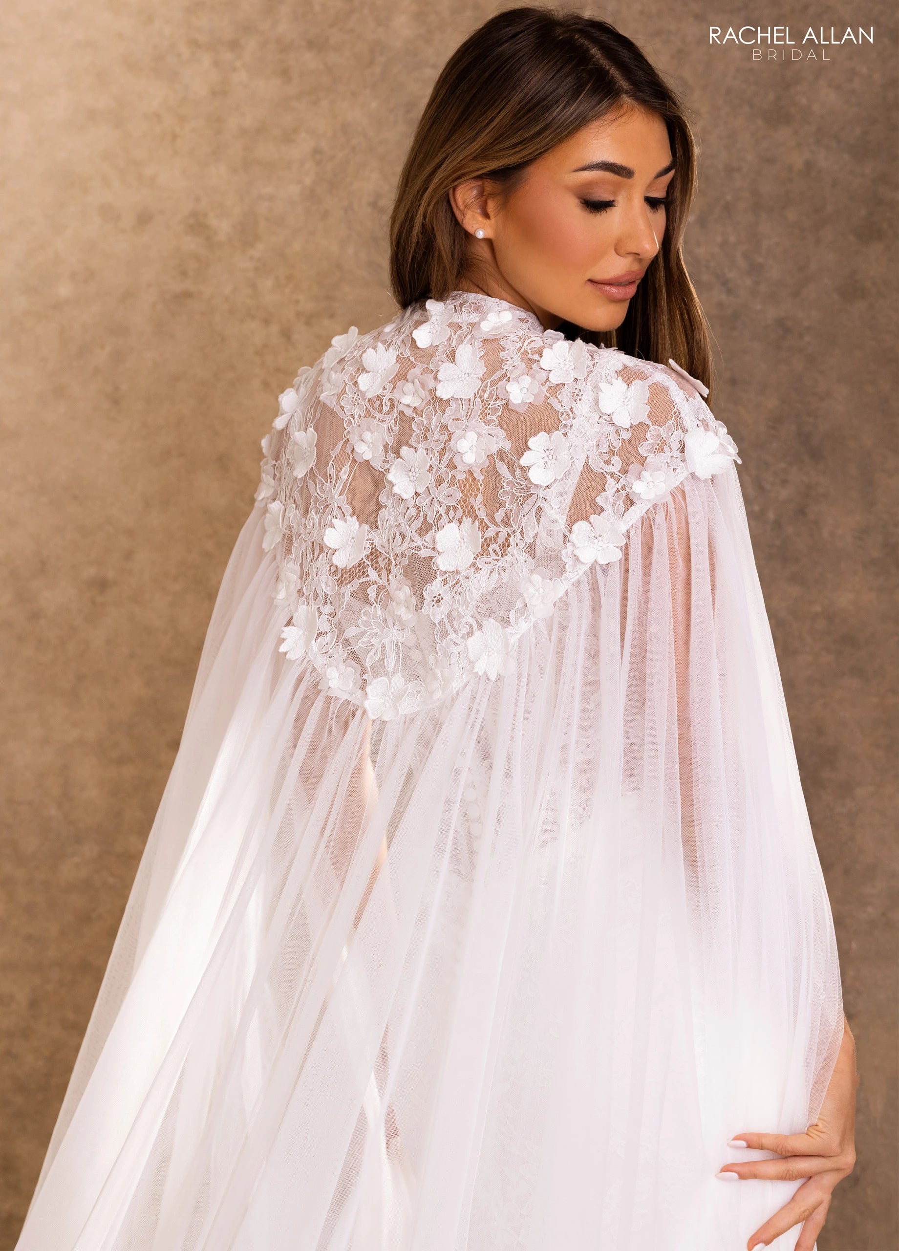 Crew High-Neck Floor-Length with T in Lace Wedding Dress Sheath/Column Rachel Allan RB4253