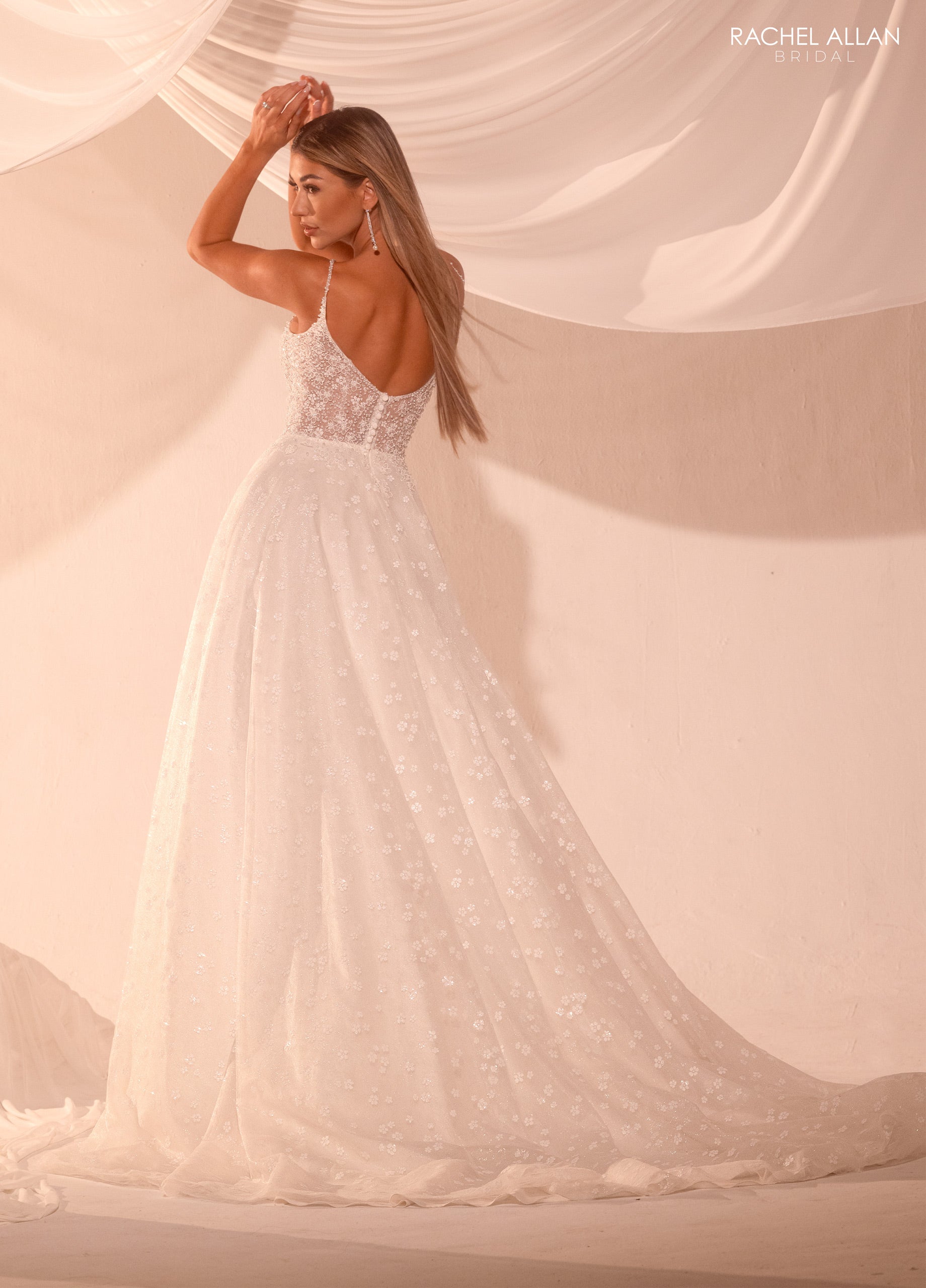 Wedding Dresses Long Floral Beaded A Line Wedding Dress Ivory Pearl