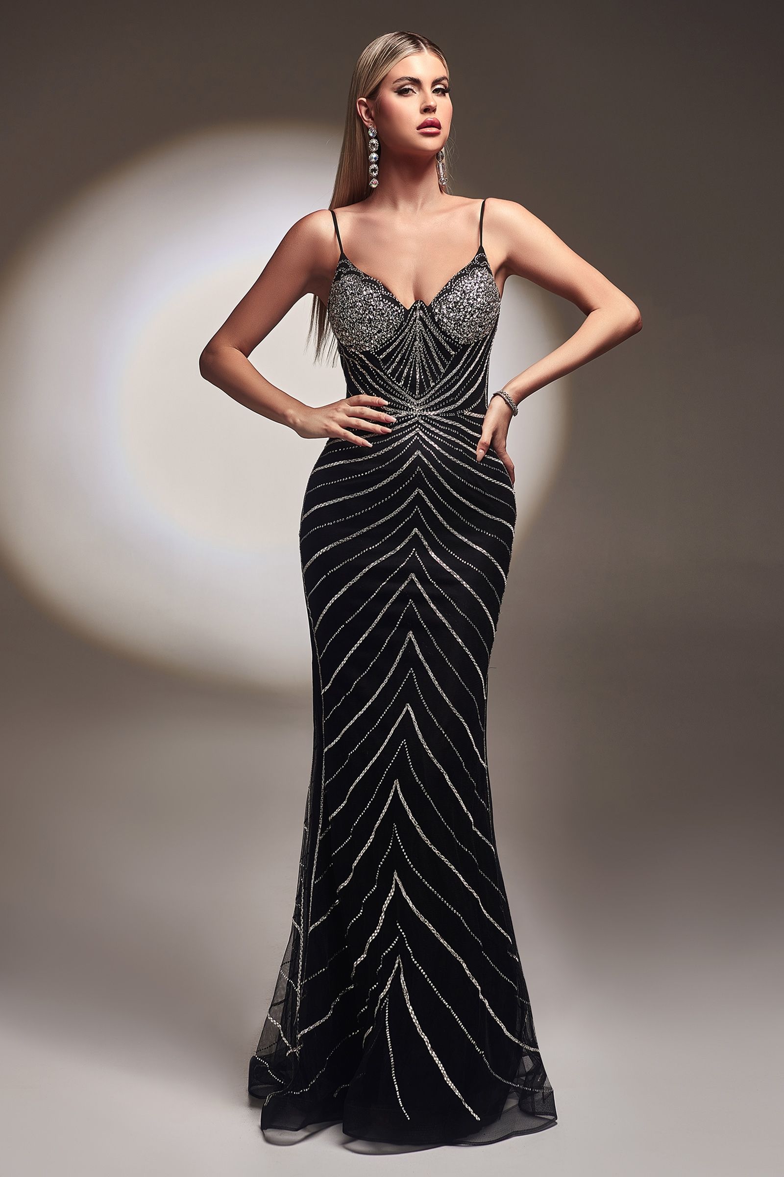 Prom Dresses Glitter Sequin Long Formal Mermaid Prom Dress Black