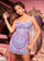 Cocktail Dresses Beaded Short Fitted Pattern Cocktail Dress Perwinkle