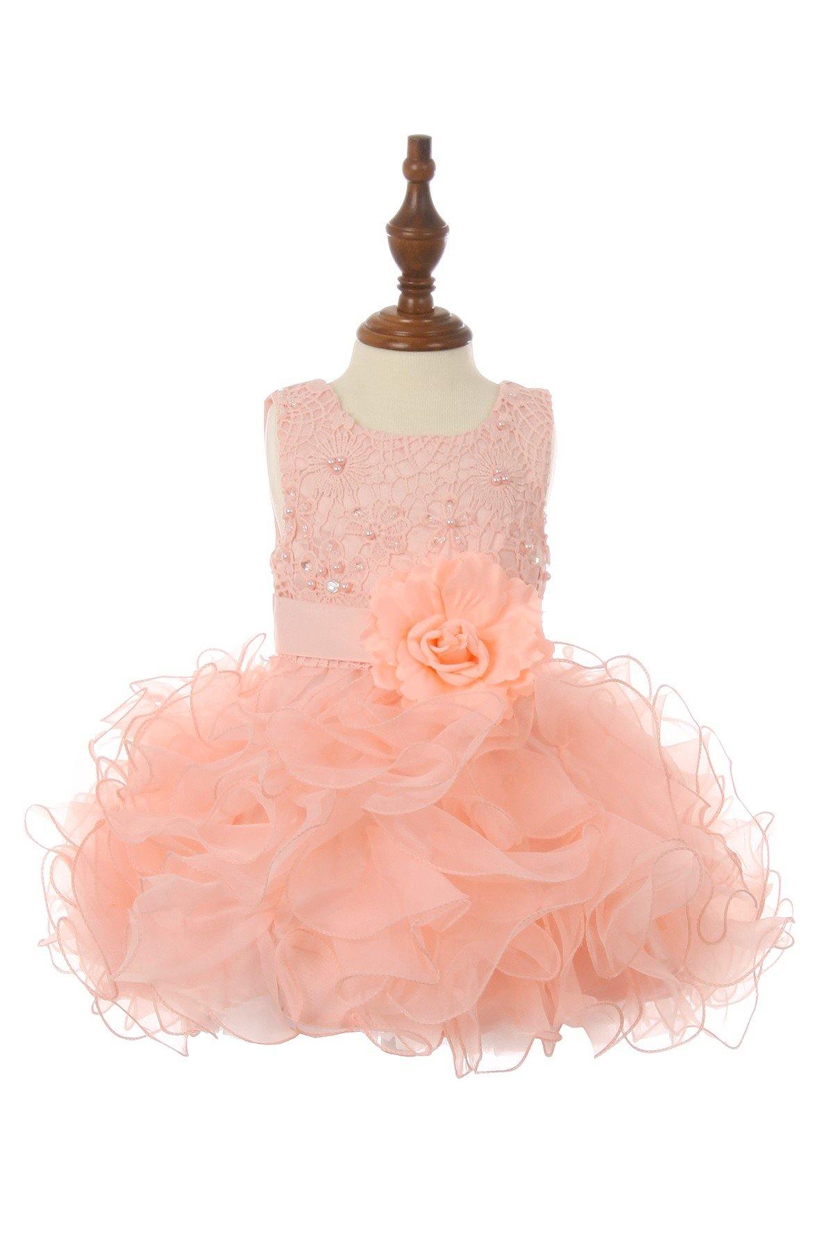 Cute Lace Sequin Top Ruffle Tulle Skirt Dress - The Dress Outlet Cinderella Couture