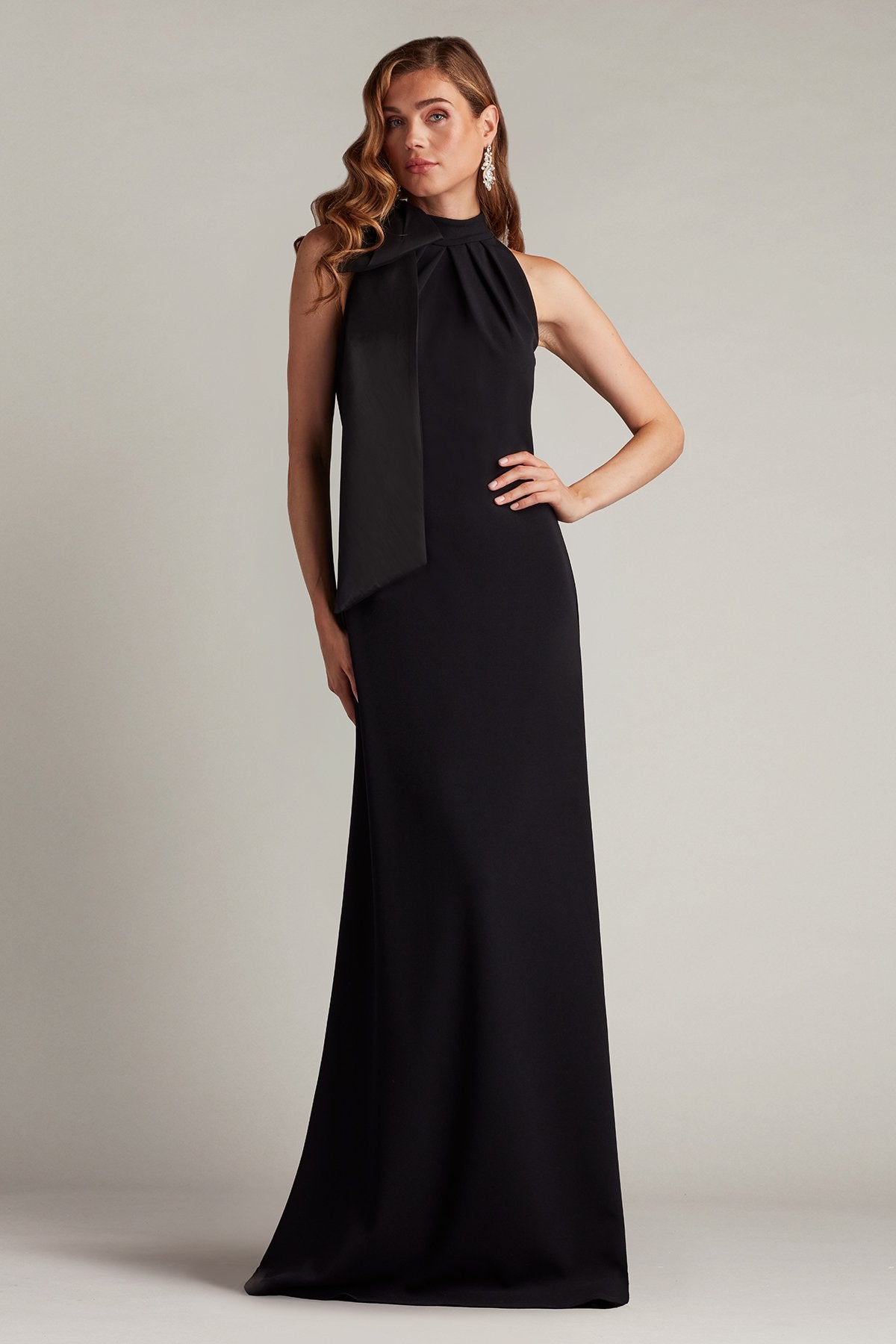 Tadashi Shoji Women's Bow Neck Gown - Black - Gowns Tadashi Shoji Women's Bow Neck Gown - Black - Gowns