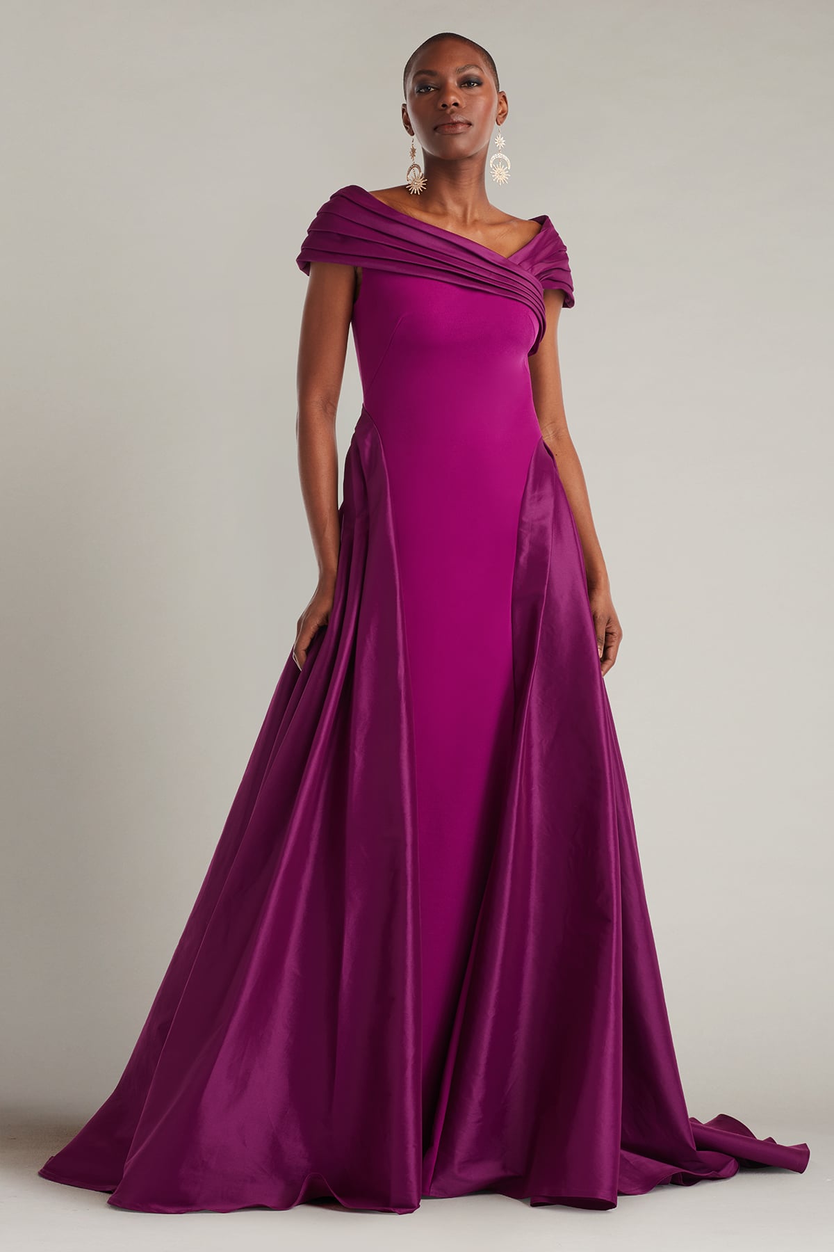 Formal Dresses Long Prom A Line Formal Dress Tadashi Shoji CY25317L Magenta
