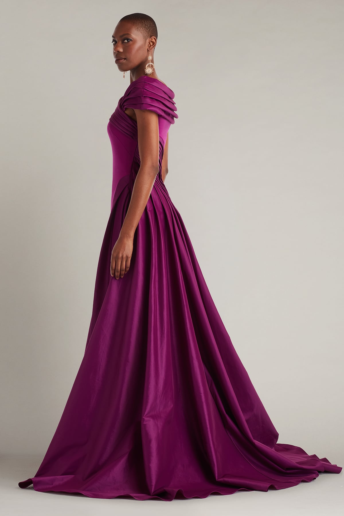 Formal Dresses Long Prom A Line Formal Dress Tadashi Shoji CY25317L Magenta