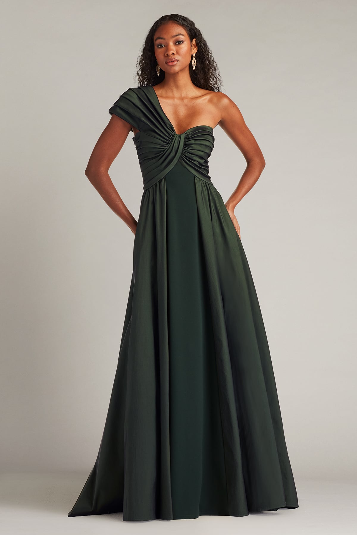 Long Formal Pleated A Line Prom Dress Tadashi Shoji CY25318L – The Dress Outlet