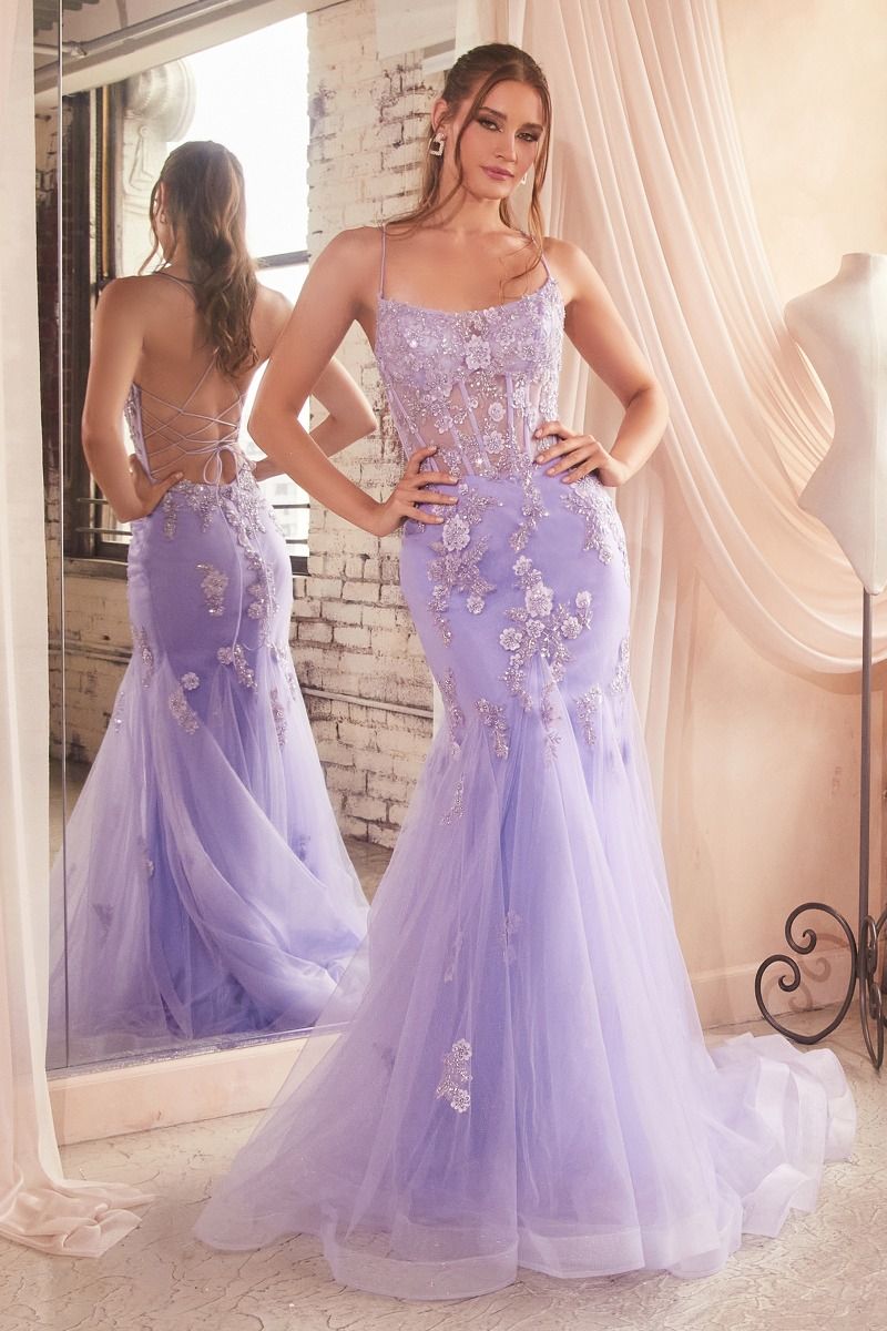 LaDivine D145 Mermaid Long Prom Dress