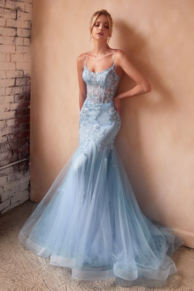 LaDivine D145 Mermaid Long Prom Dress
