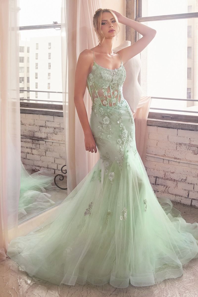 LaDivine D145 Mermaid Long Prom Dress