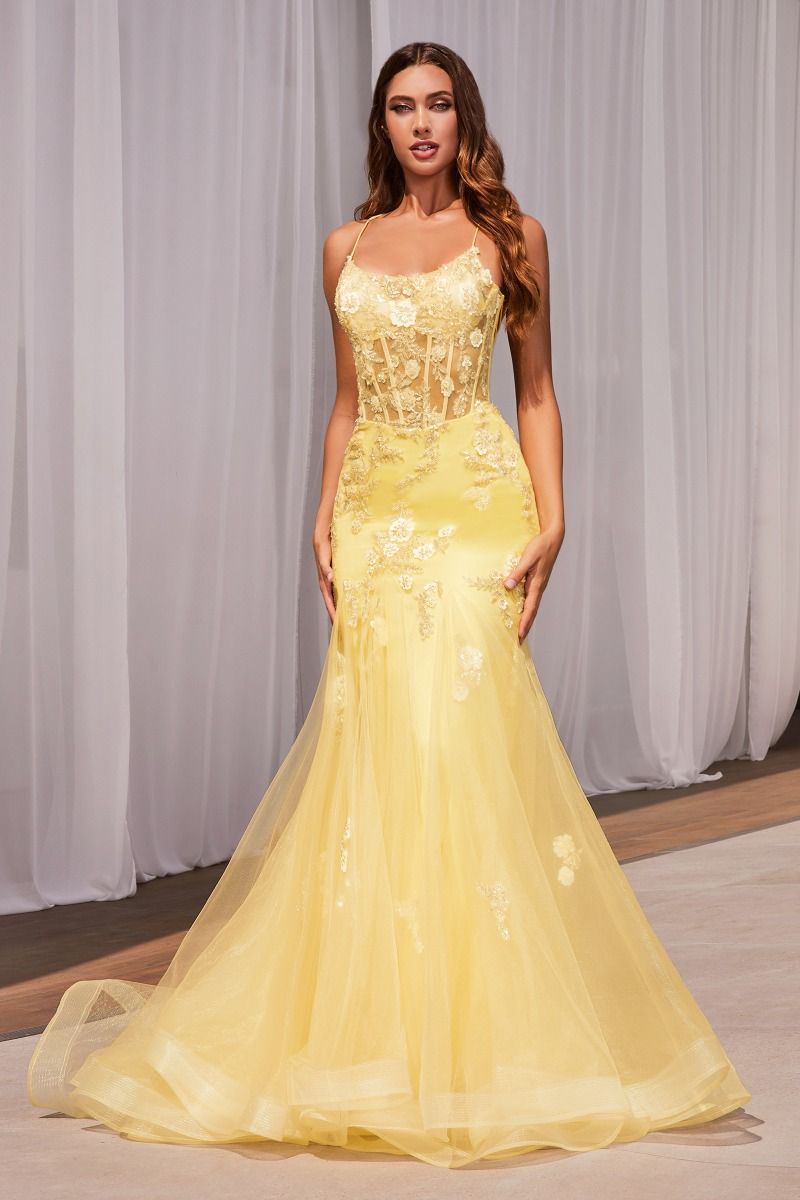 LaDivine D145 Mermaid Long Prom Dress