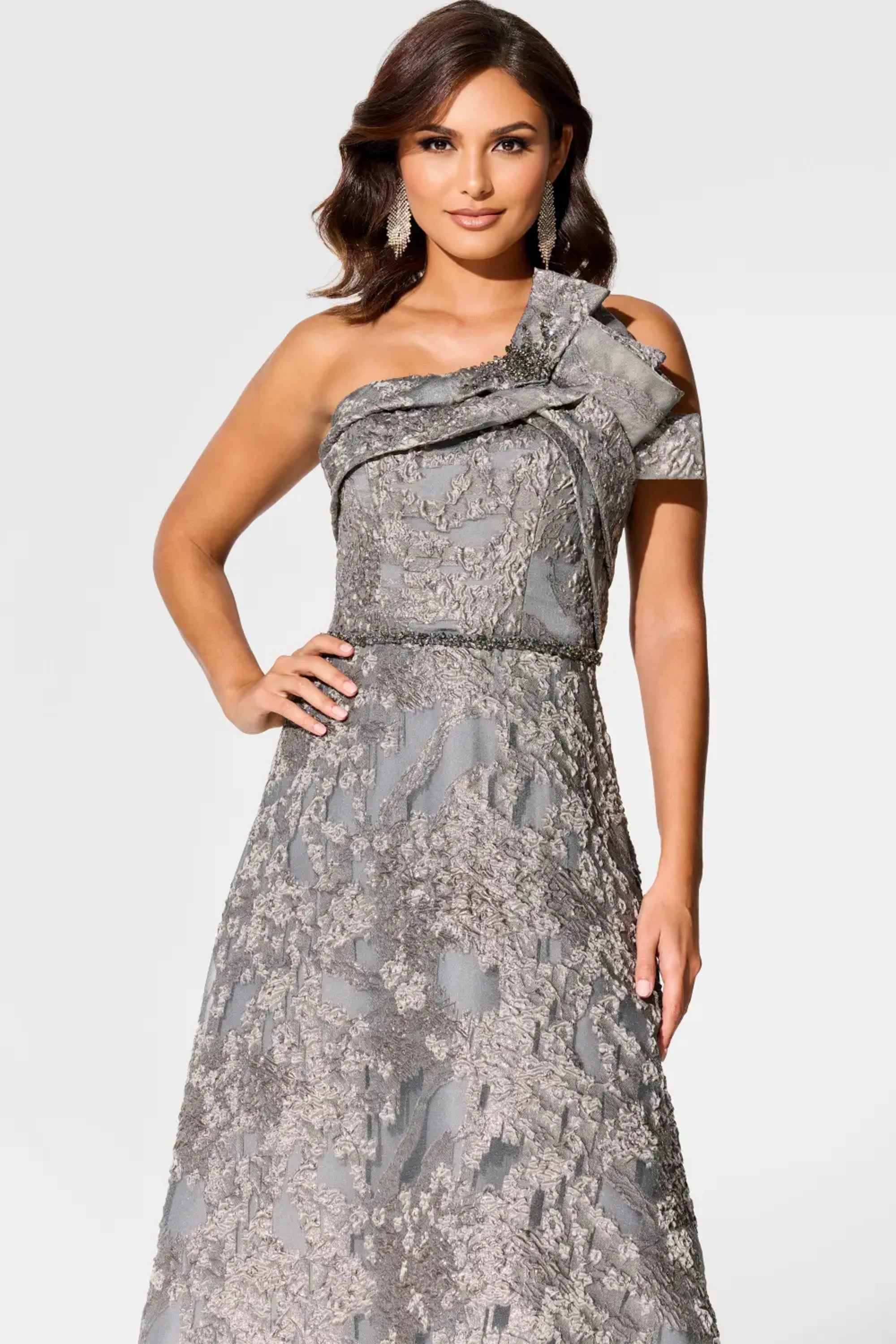 Formal Dresses Long Formal A Line Evening Gown Taupe