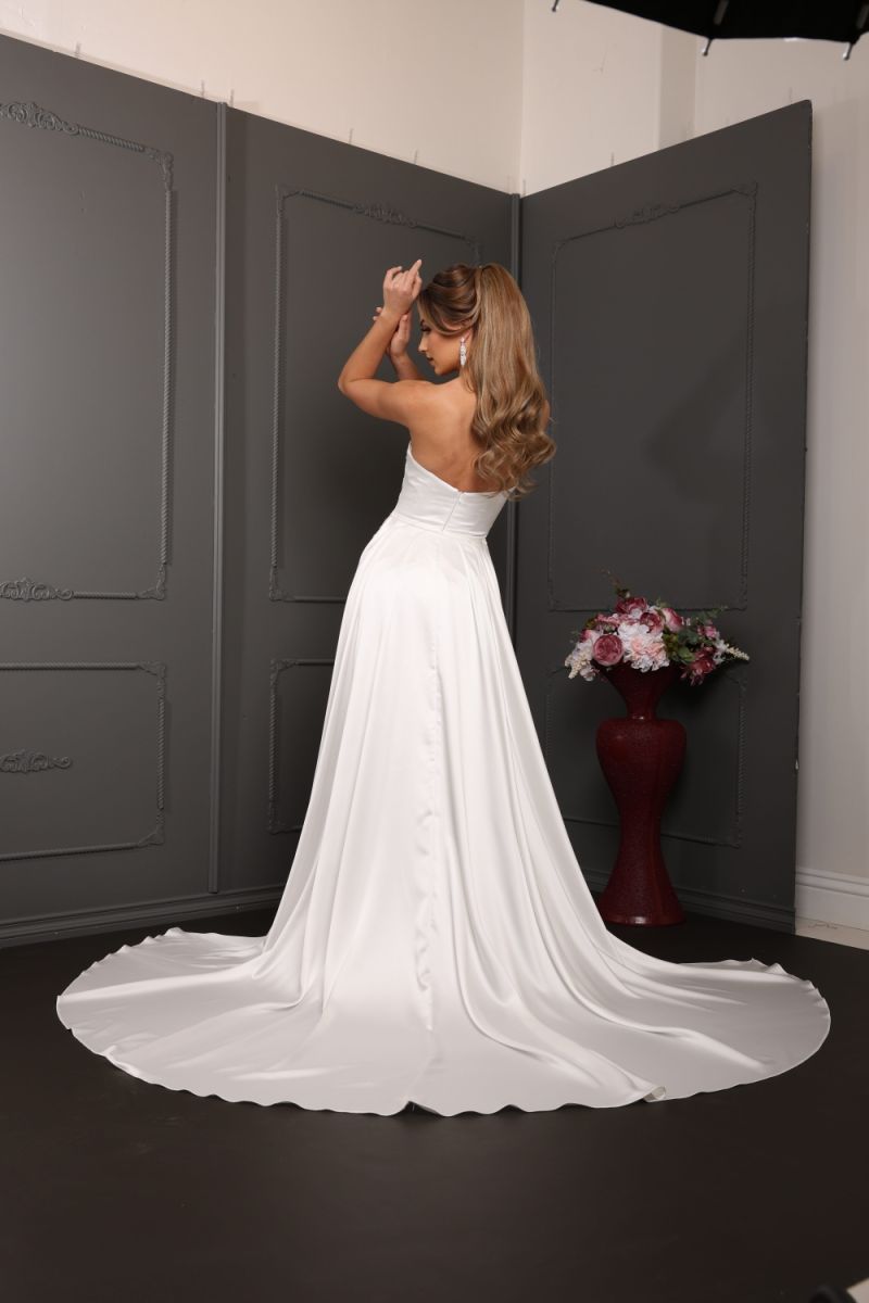 Sweetheart Floor-Length with Train Satin Formal Sheath Column May Queen RQ8238
