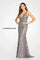 Formal Dresses Long Lace Formal Evening Beaded Dress Pewter