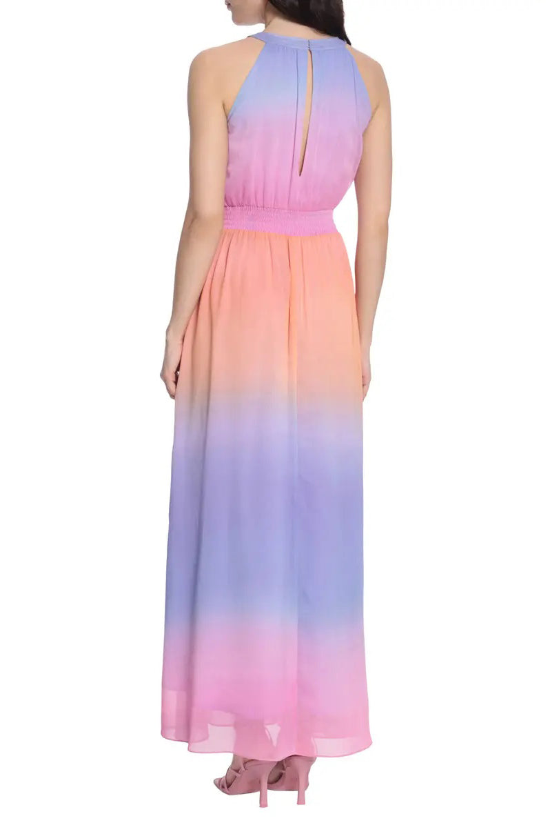 Donna Morgan D8099M Long Formal A Line Ombre Maxi Dress