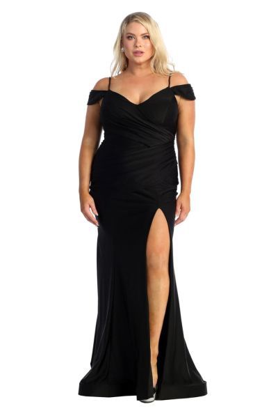 Off-the-Shoulder Floor-Length Jersey Formal Mermaid May Queen 1855