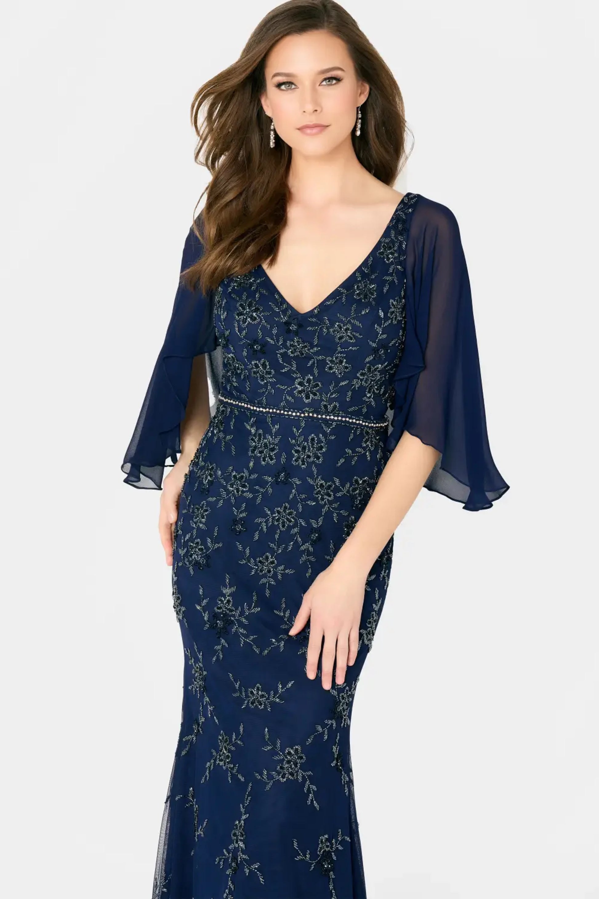 Cameron Blake CB783 Long Mother of the Bride Formal Sequin Dress